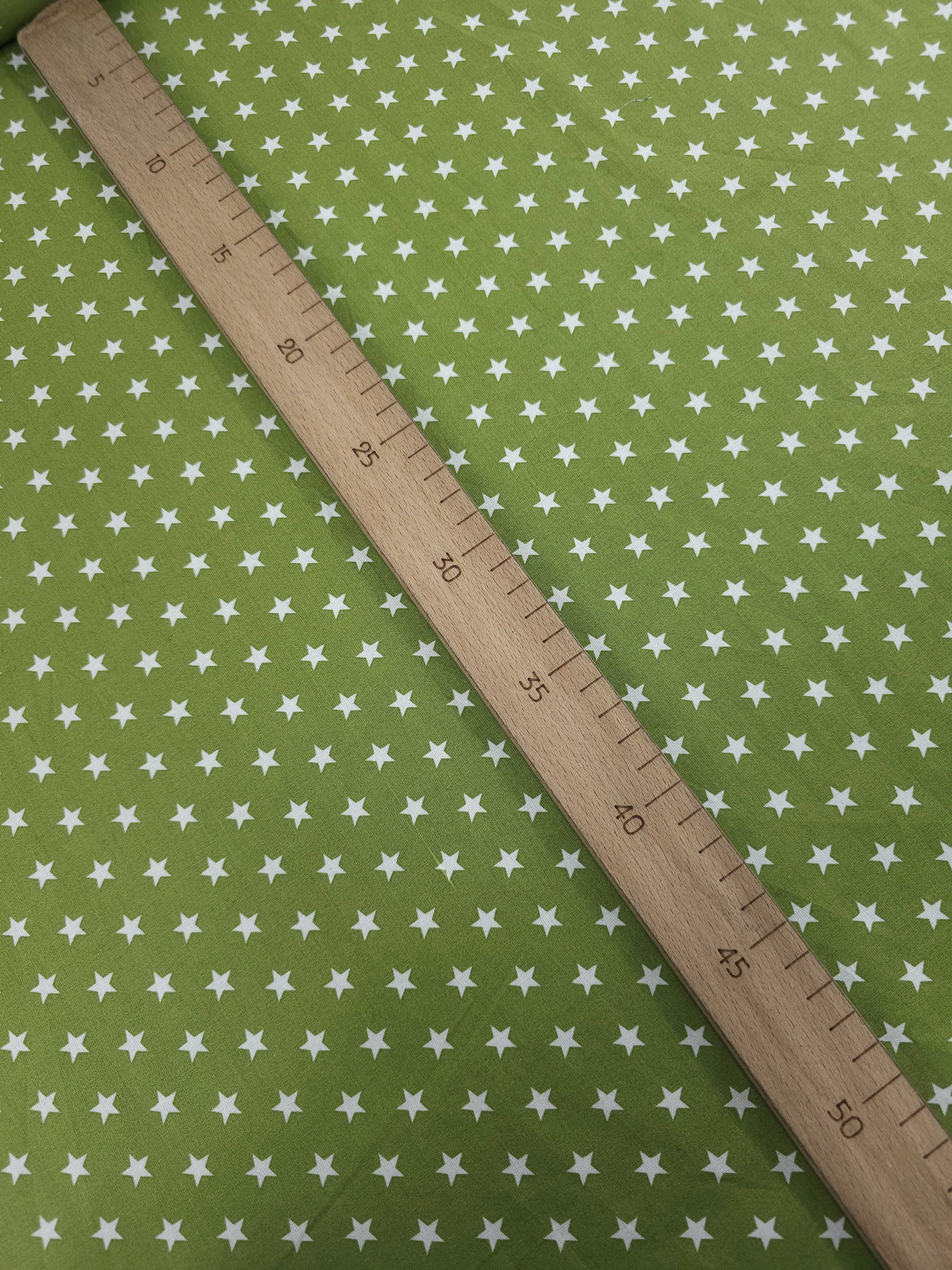 Deep Lime Petit Stars 100% Cotton 57”