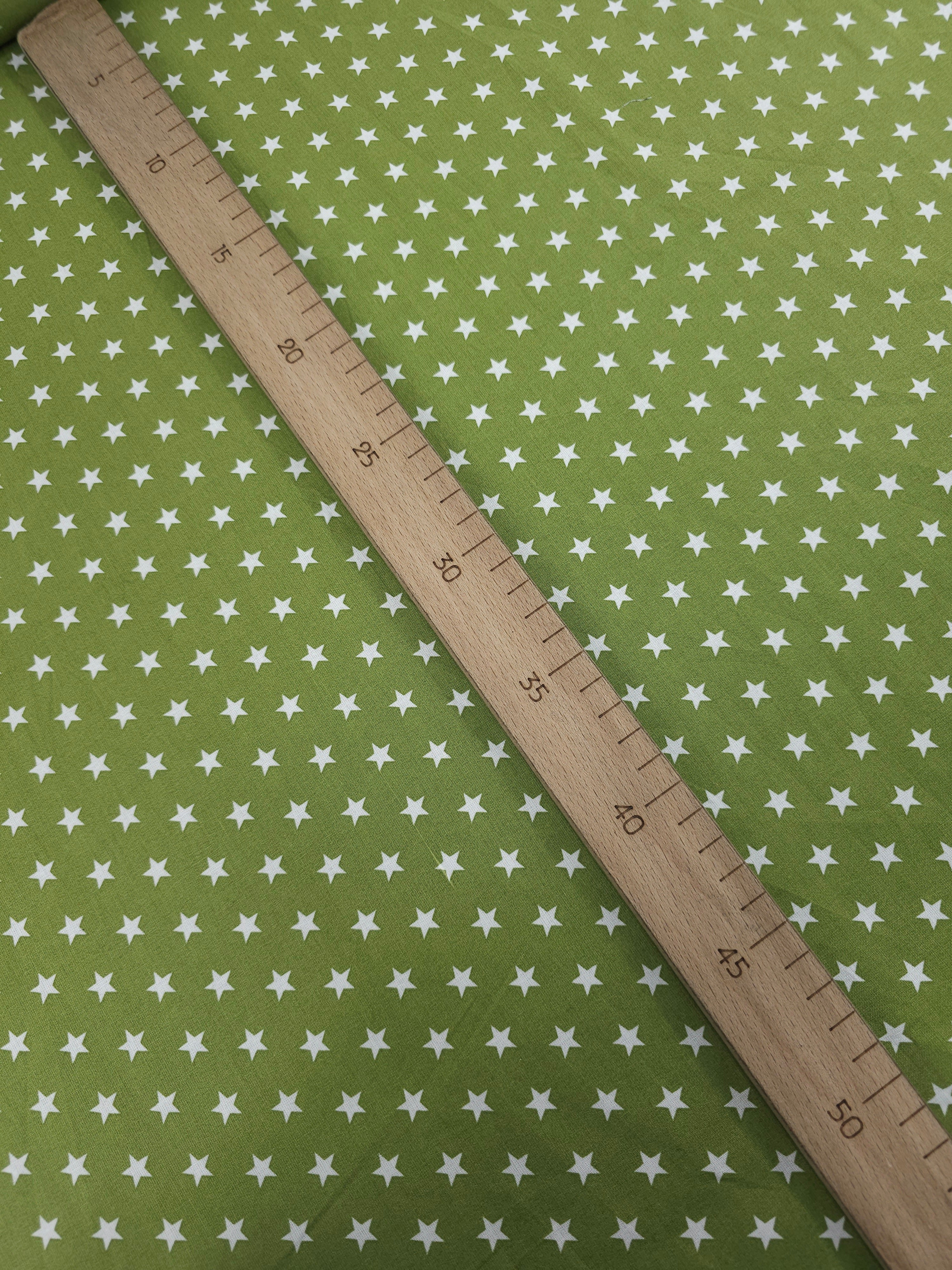 Deep Lime Petit Stars 100% Cotton 57”