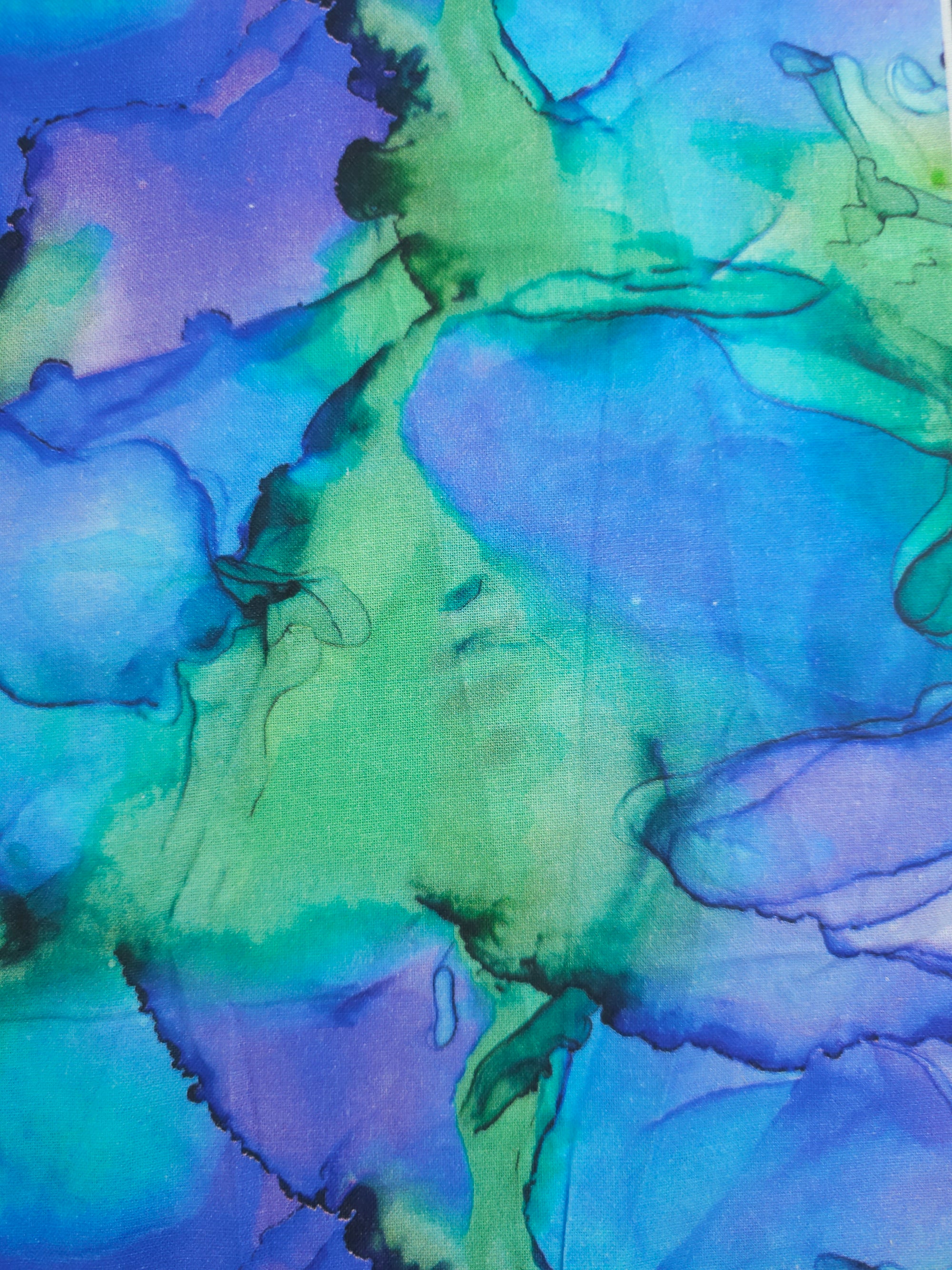 Green/Purple Marble Diffusion 100% Cotton - Joann