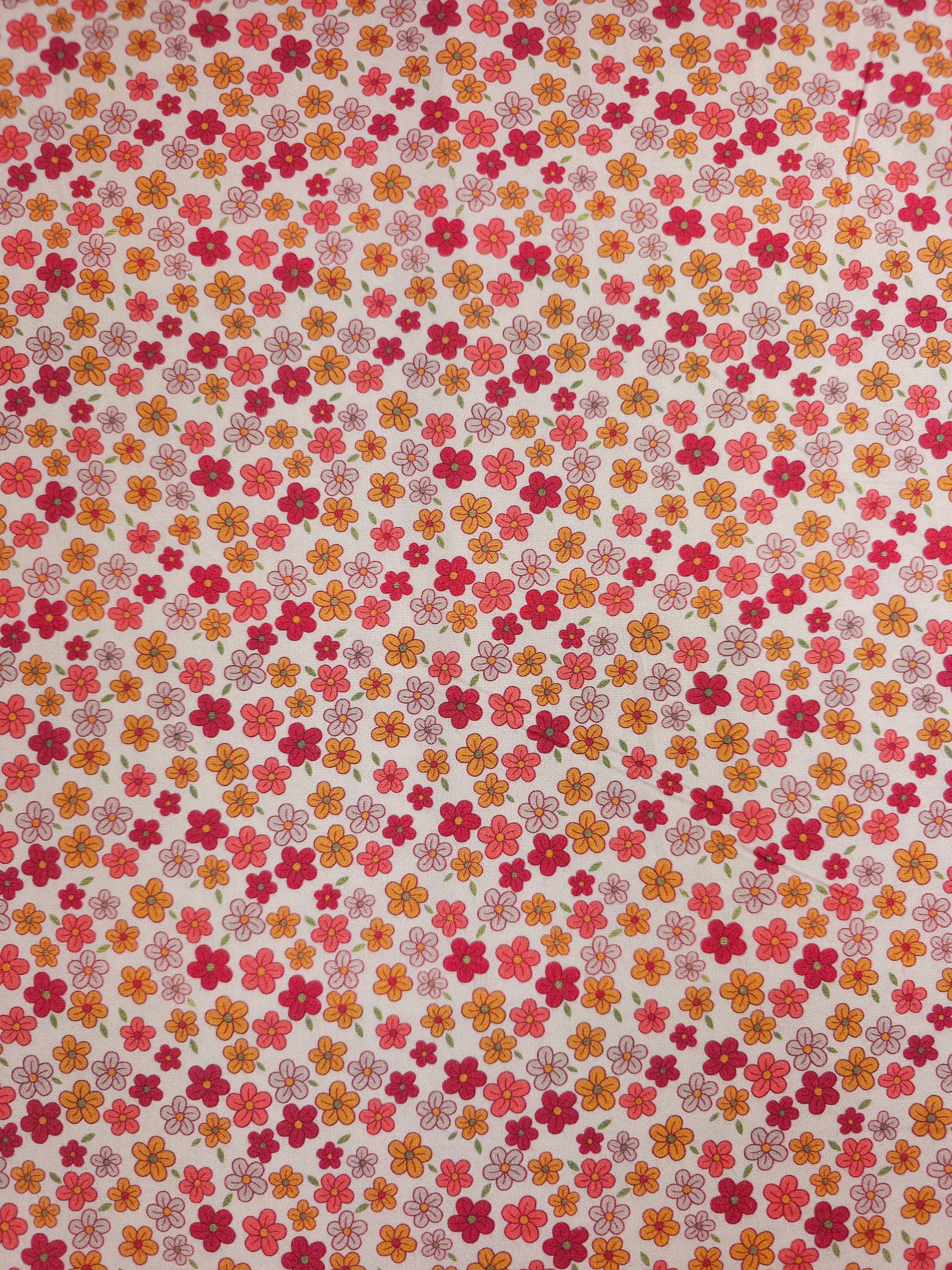 Pink Ditsy Floral Cotton Viscose *THE CRAFTY PIE*