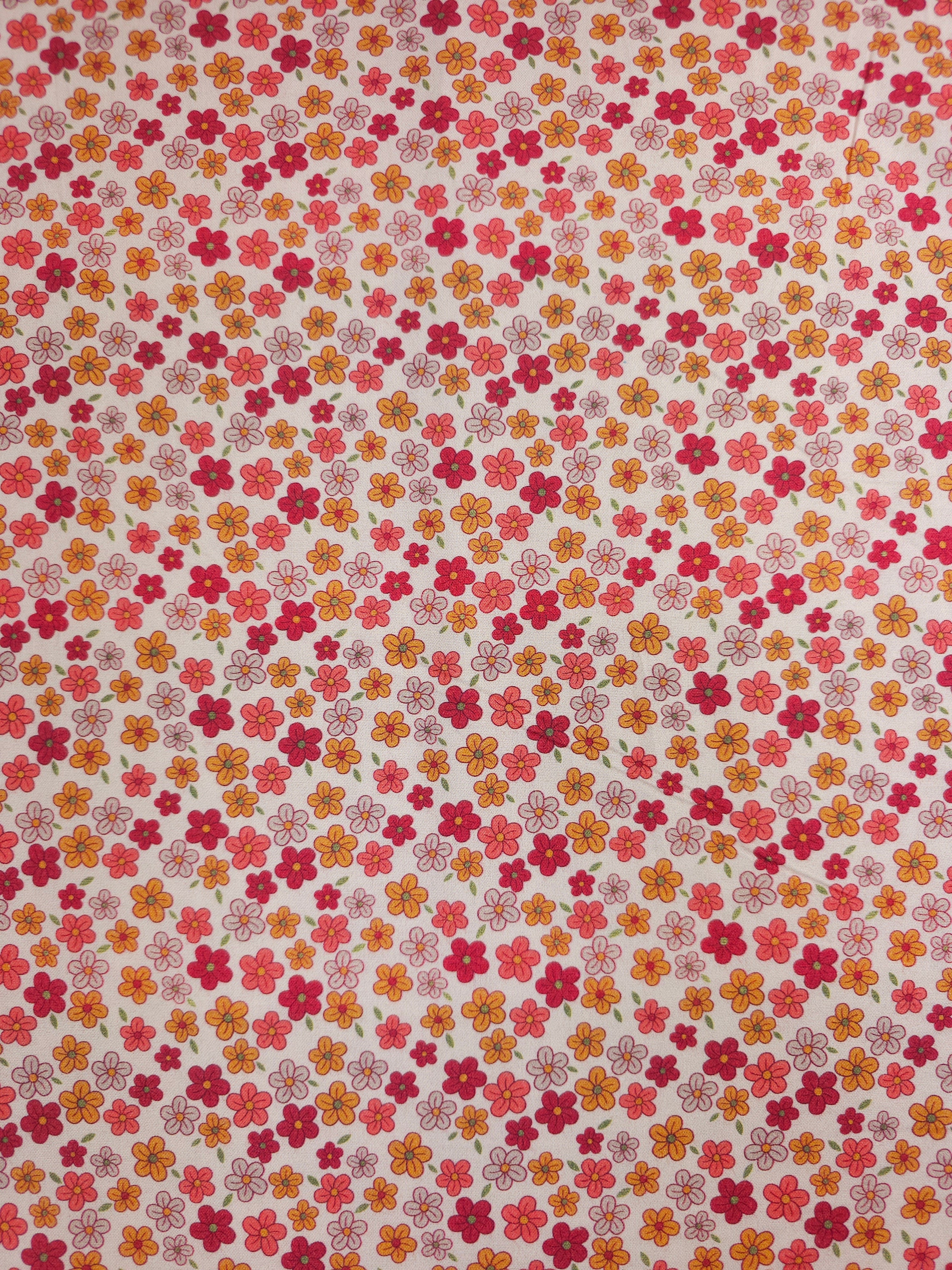 Pink Ditsy Floral Cotton Viscose *THE CRAFTY PIE*