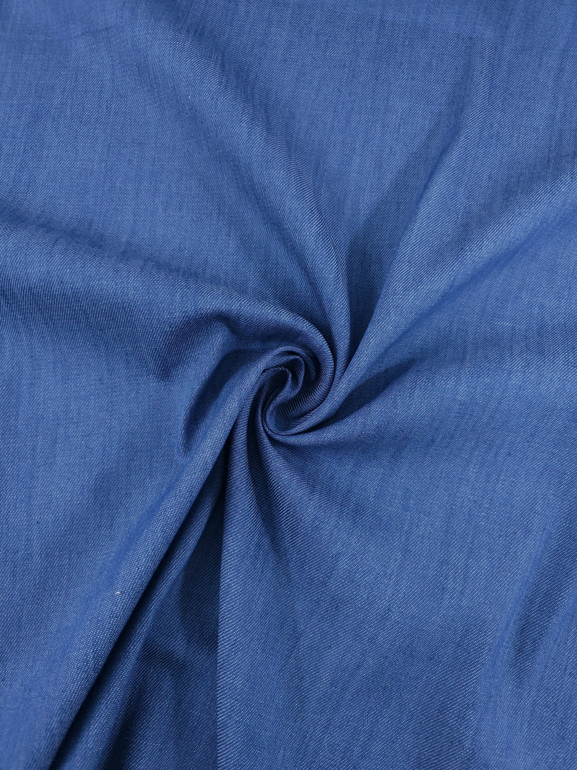 Deep Cornflower Blue Chambray