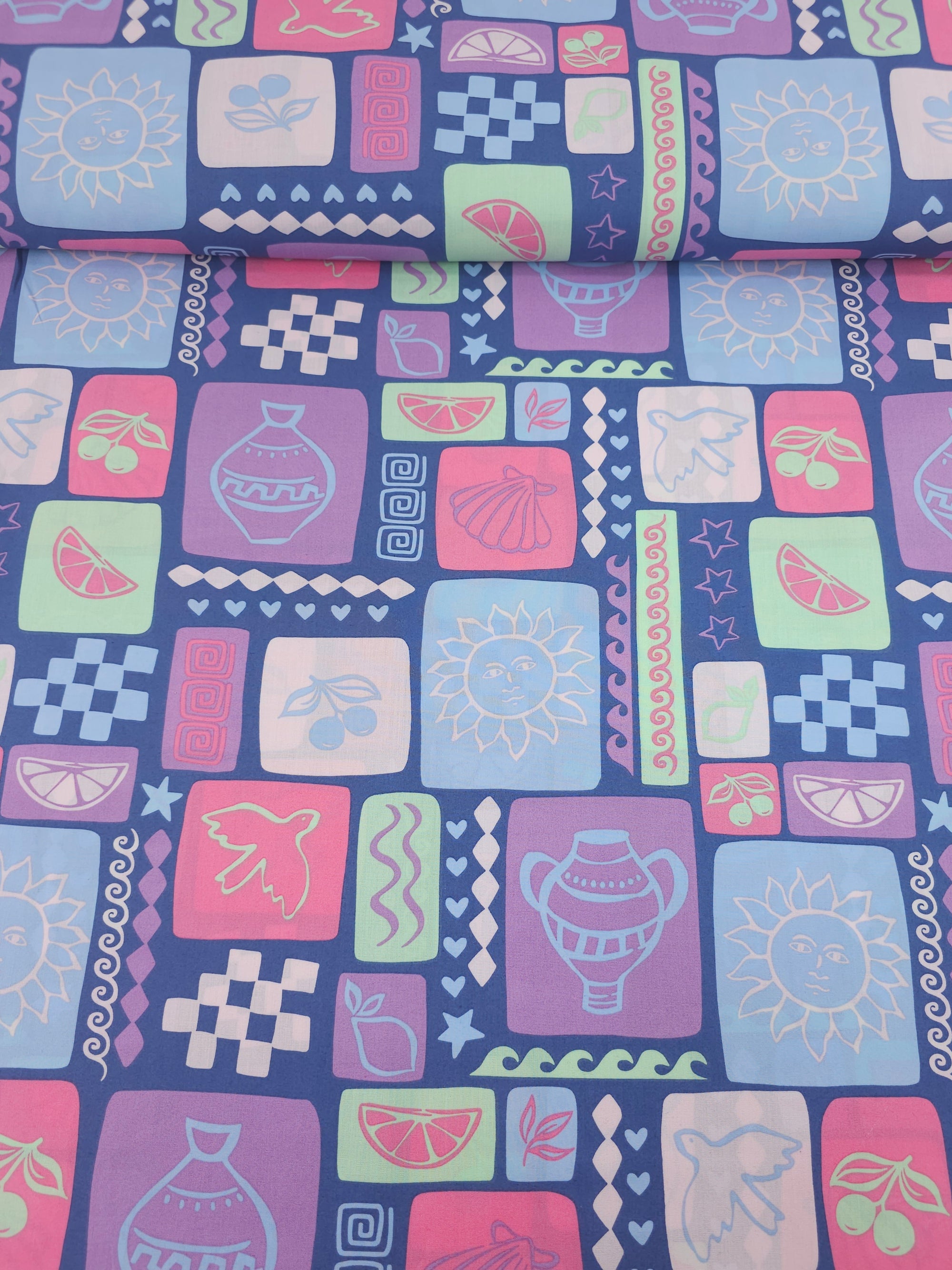 Pastel Fusion Patchwork 100% Cotton 57"