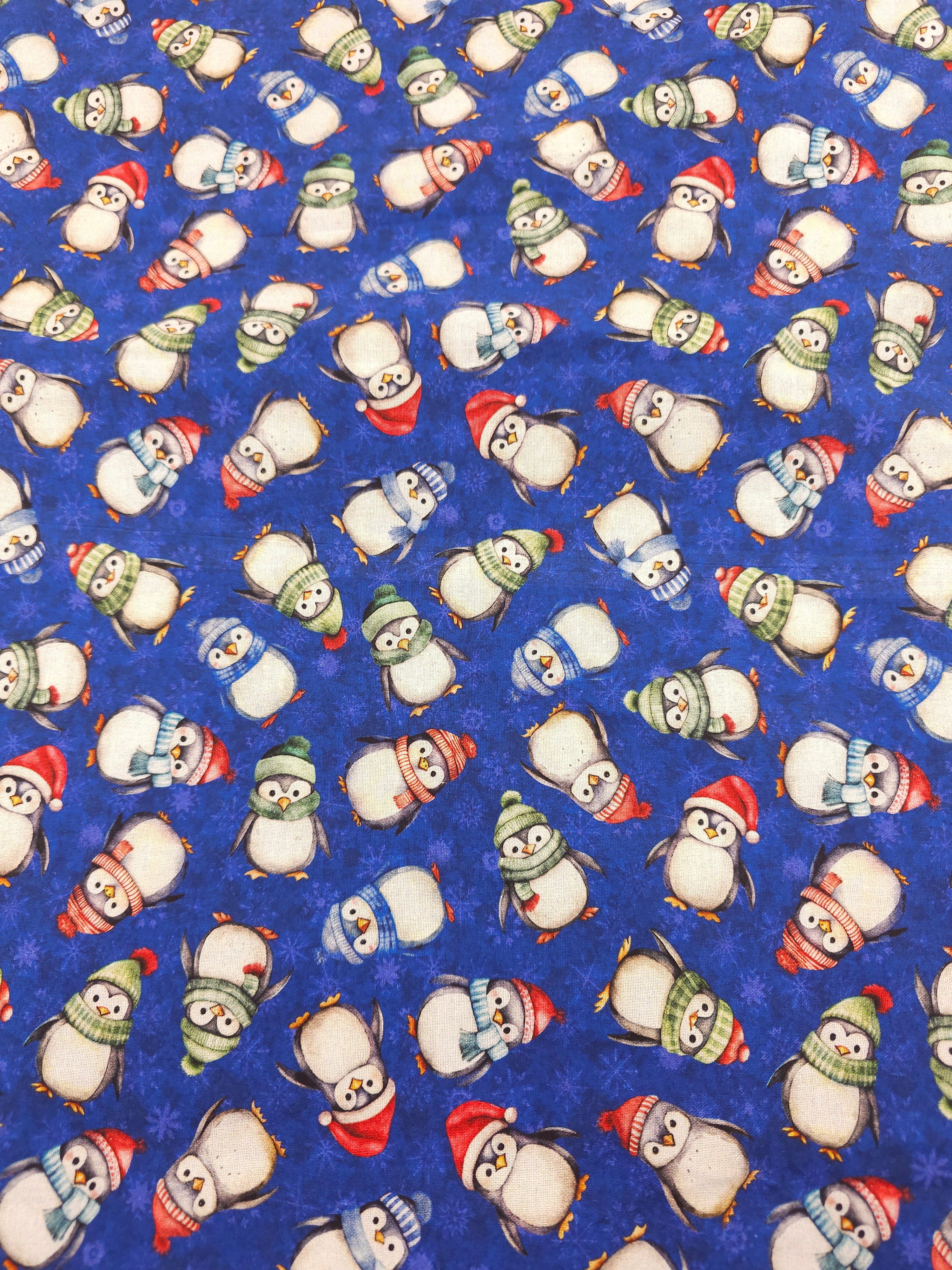Blue penguin Cotton- 3m piece