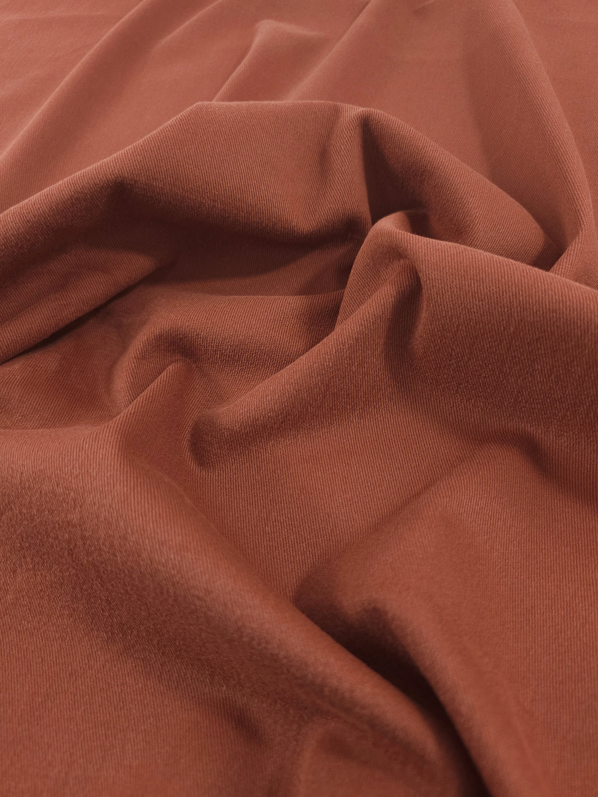 Rust Brushed Cotton Twill
