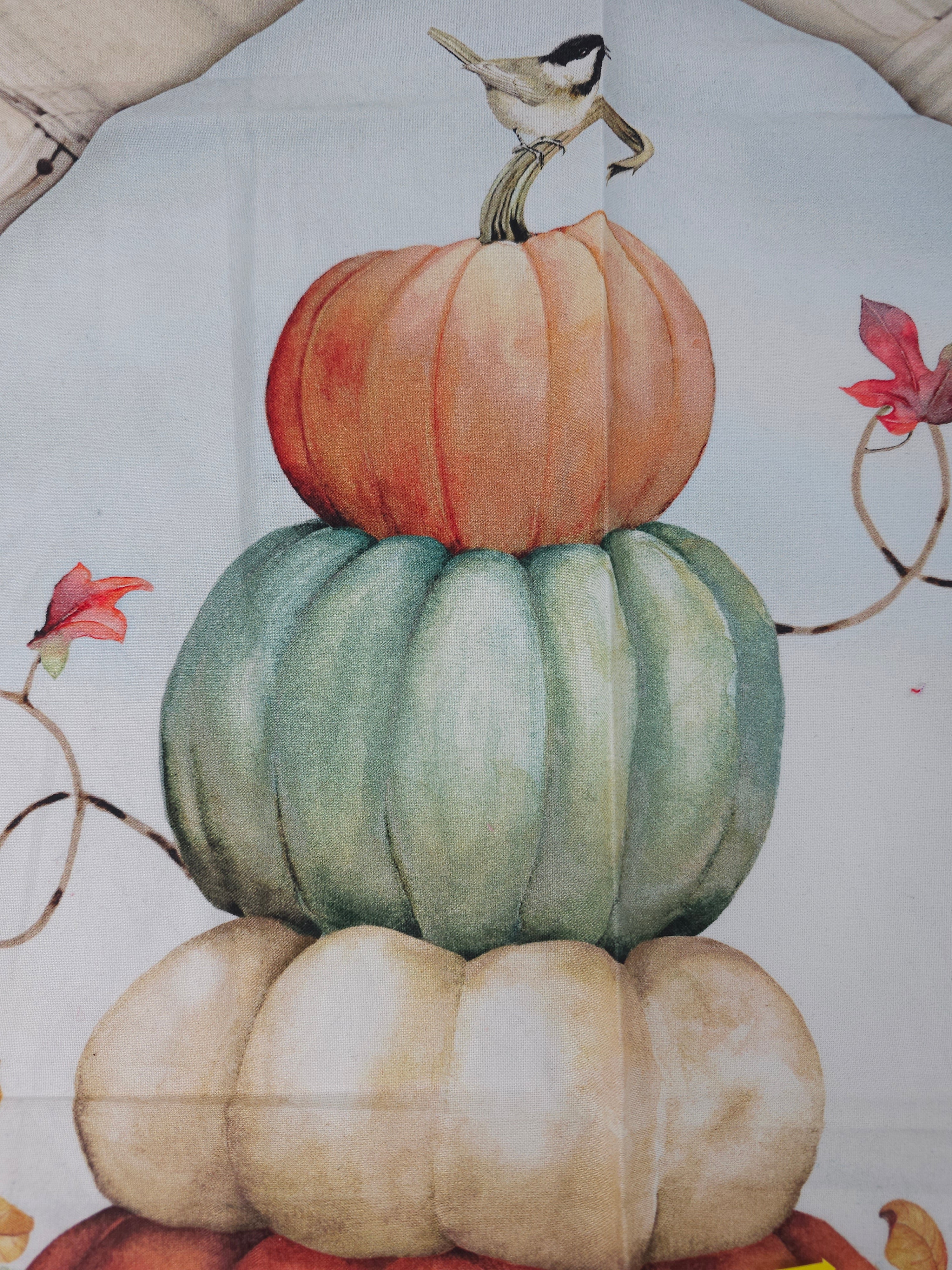 Fall pumpkin Cotton panel- 1m piece
