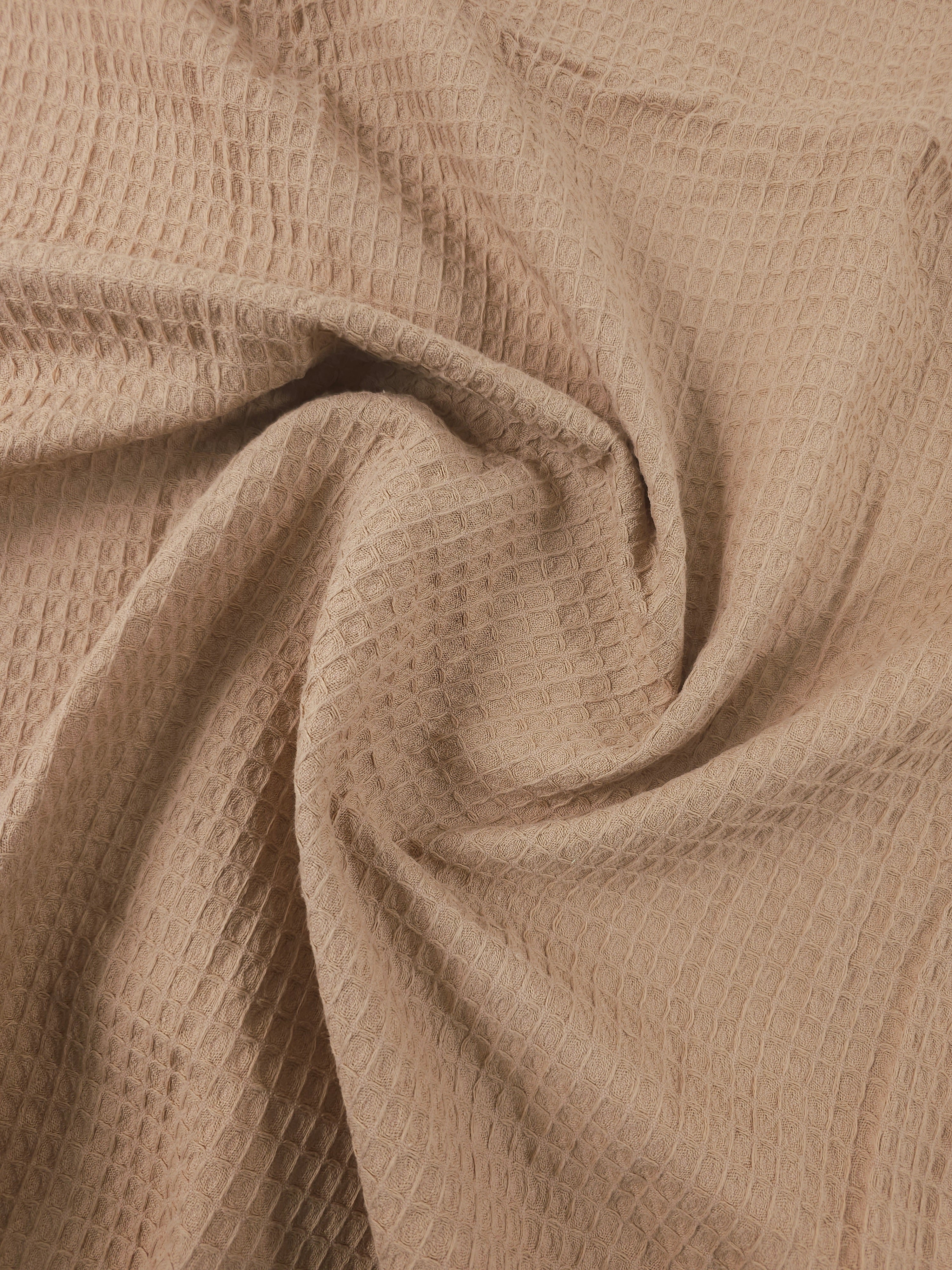 Sandy Beige Waffle Cotton *EXTRA WIDE*