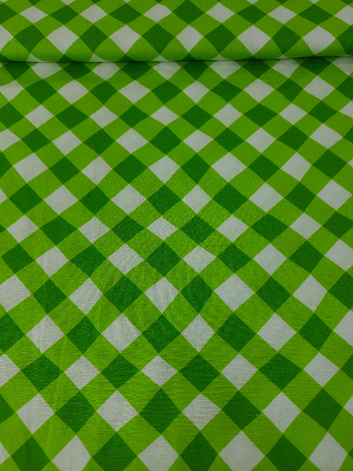 Light Green Picnic Gingham 100% Cotton