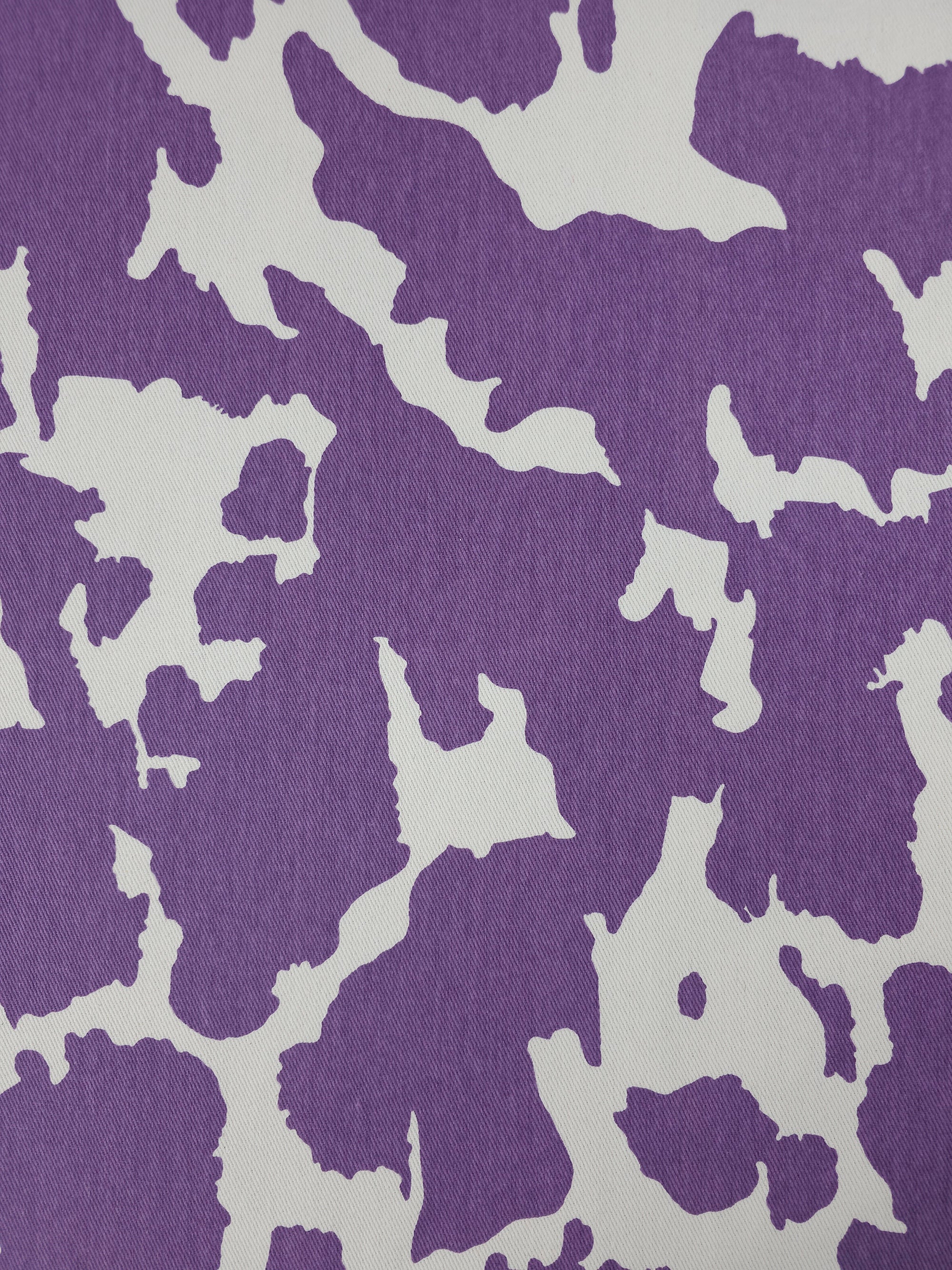 Purple/White Cow Denim