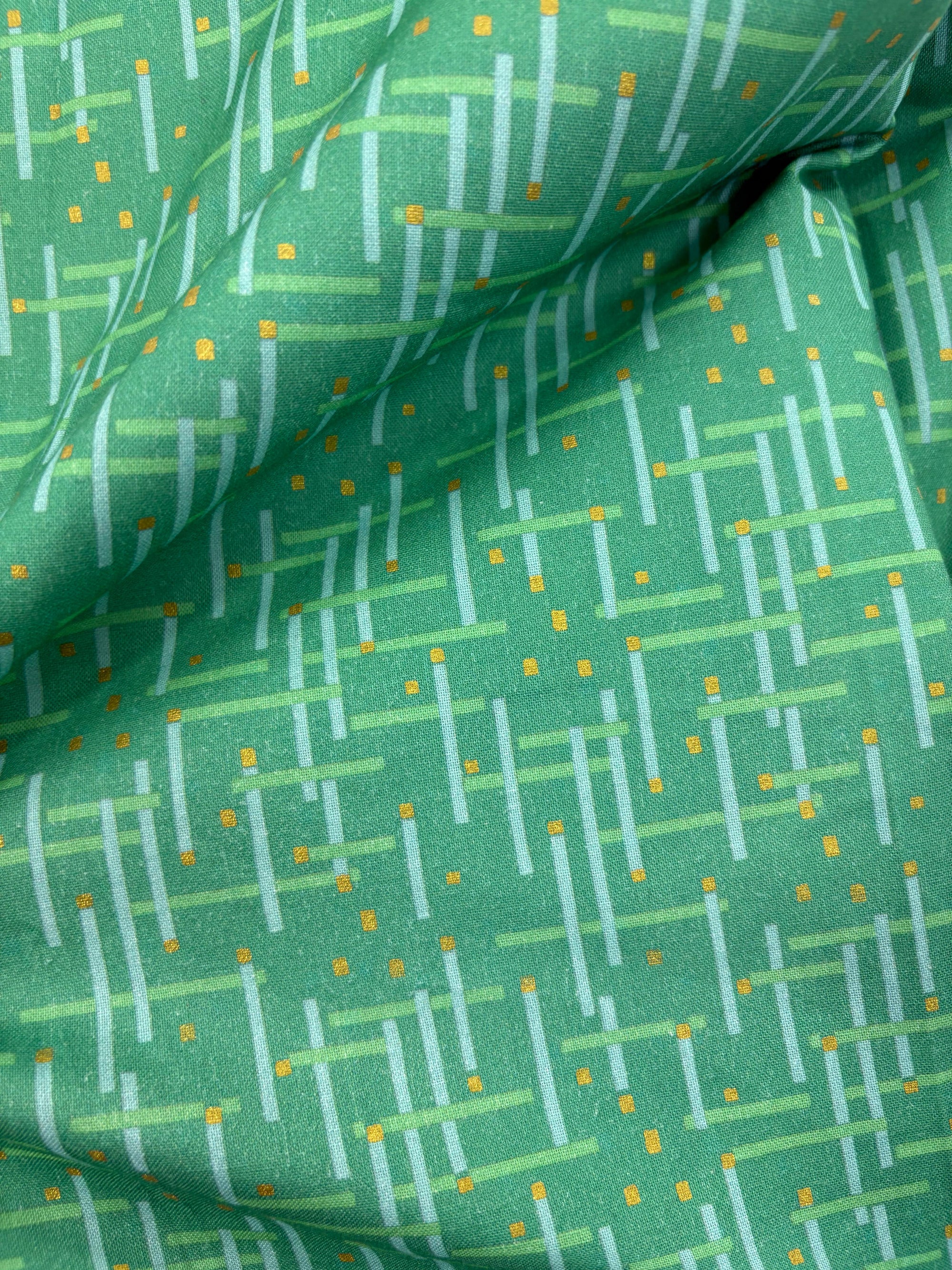 Green Matrix 100% Cotton - 4.1m Piece