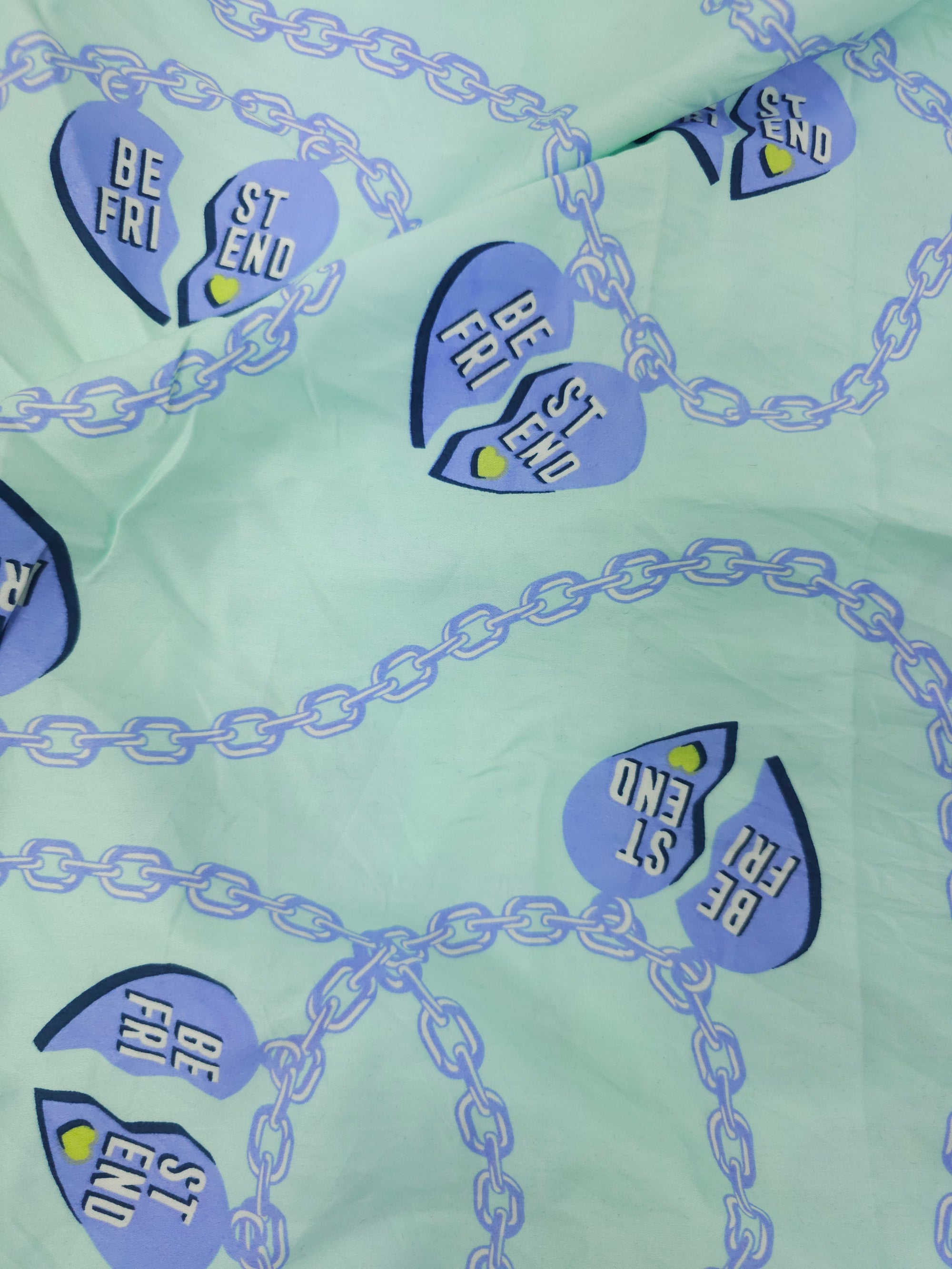 Blue Best Friend Cotton Sateen - 2m Piece