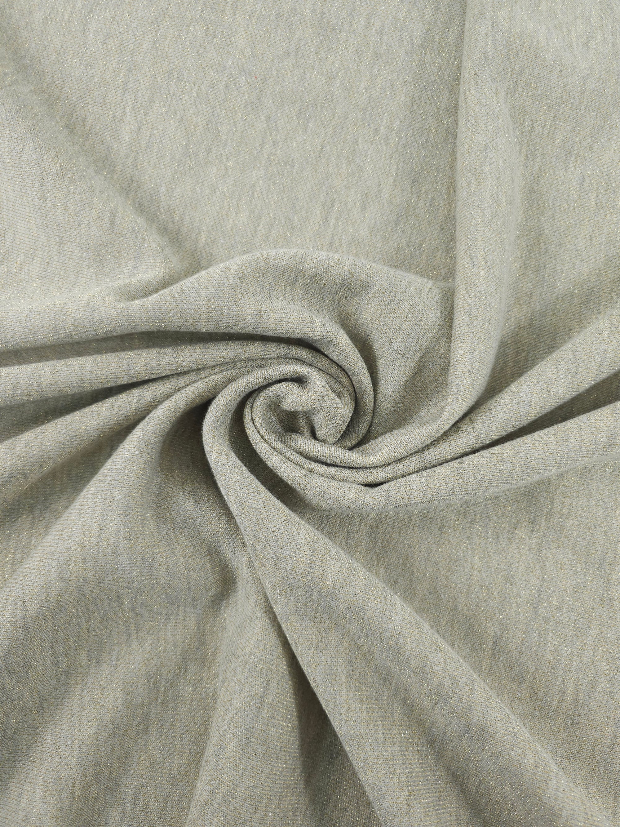 Greige/Gold Lurex Loopback Terry