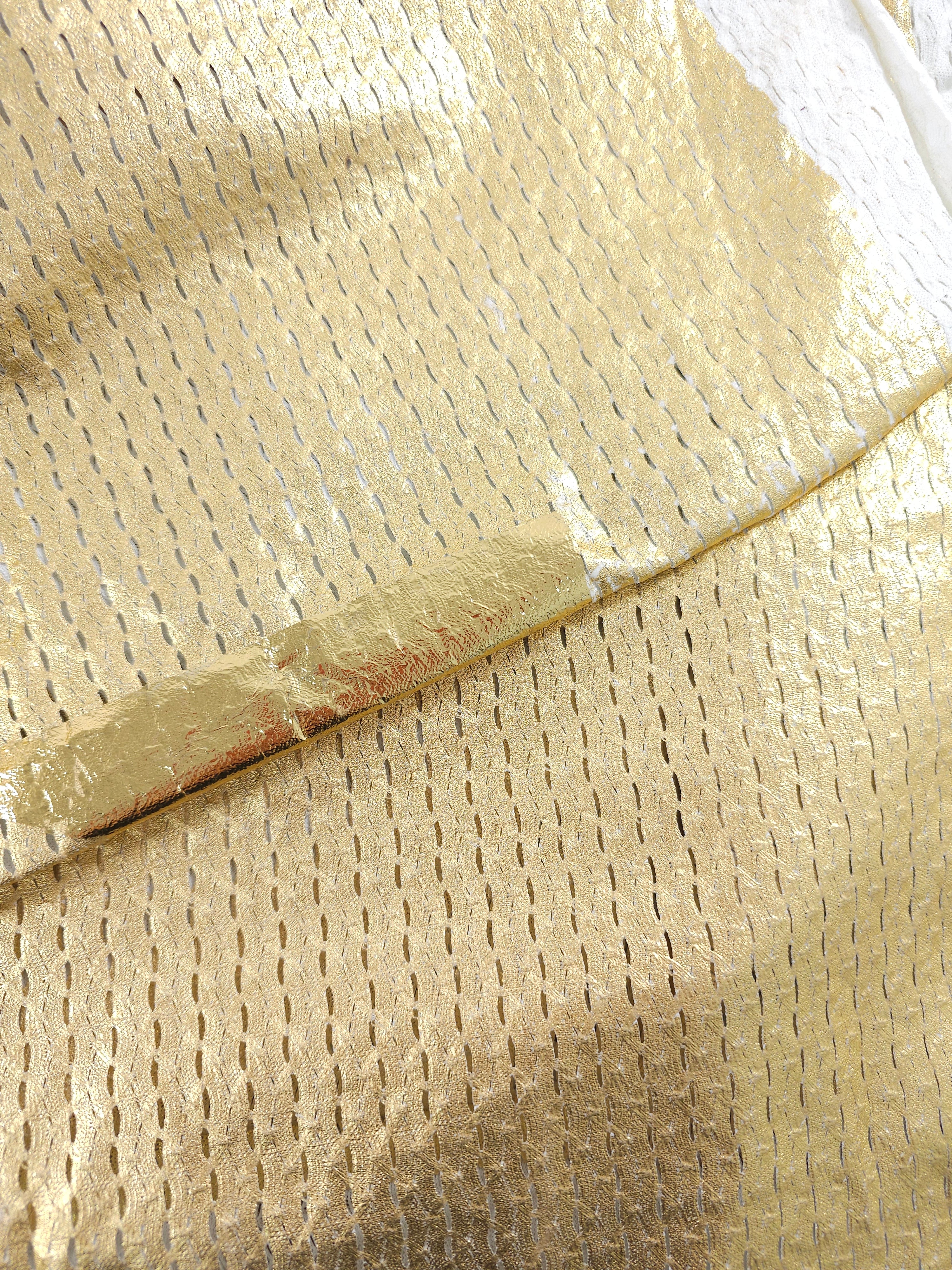 Gold cut outs fabric- 2m piece