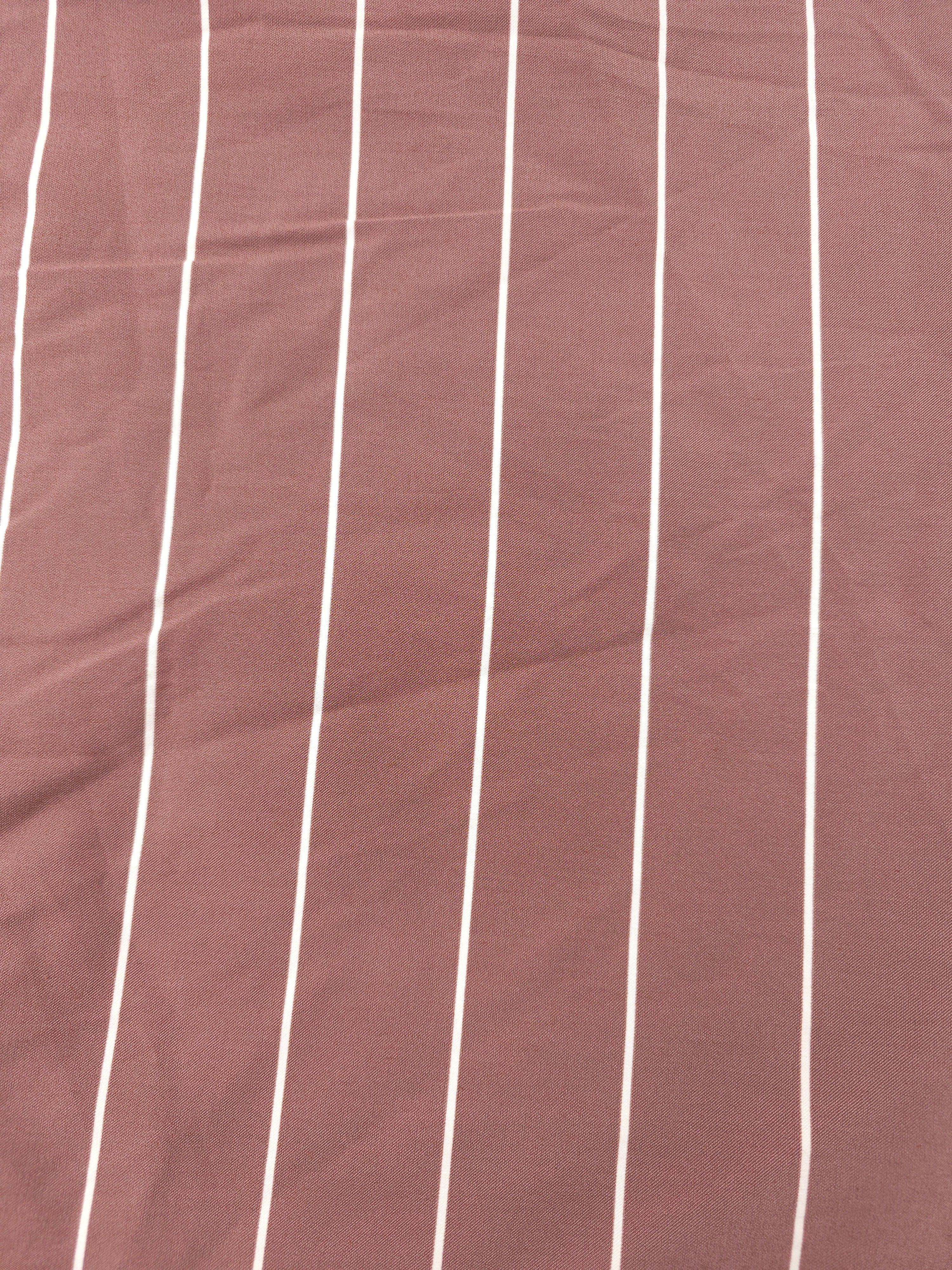 Brown stripe 1 way stretch- 3.4m piece