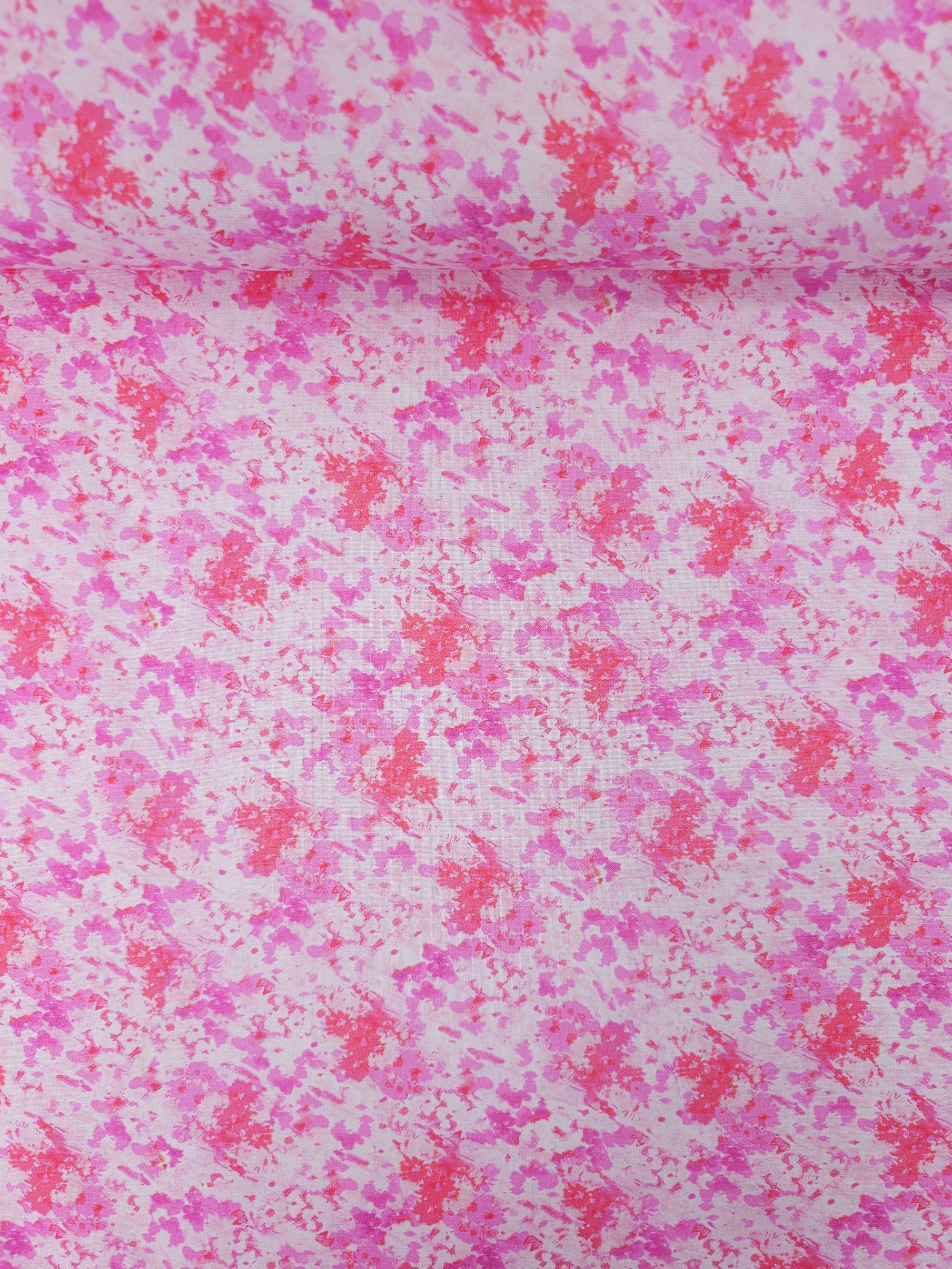 Pink Floral Monet 100% Cotton