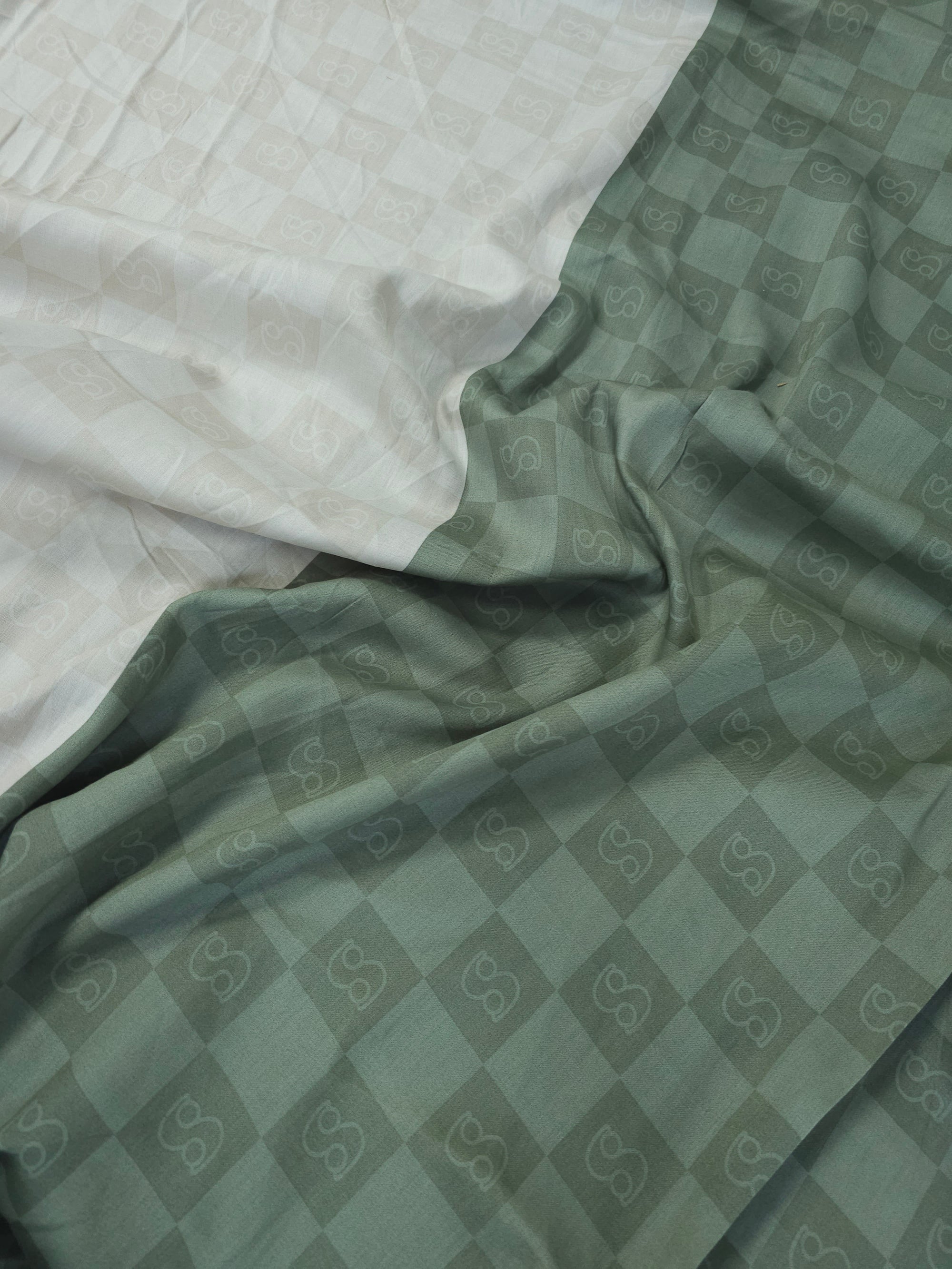Triple Stripe Check Cotton Sateen 66" *EXTRA WIDE*