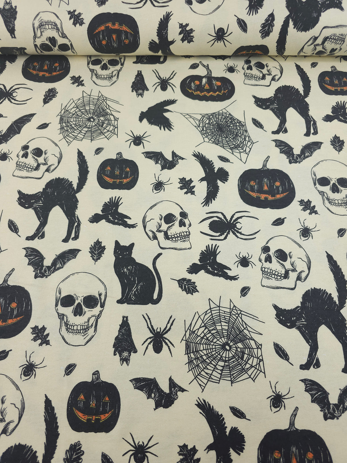 Halloween Spooks Lightweight Flannel Cotton