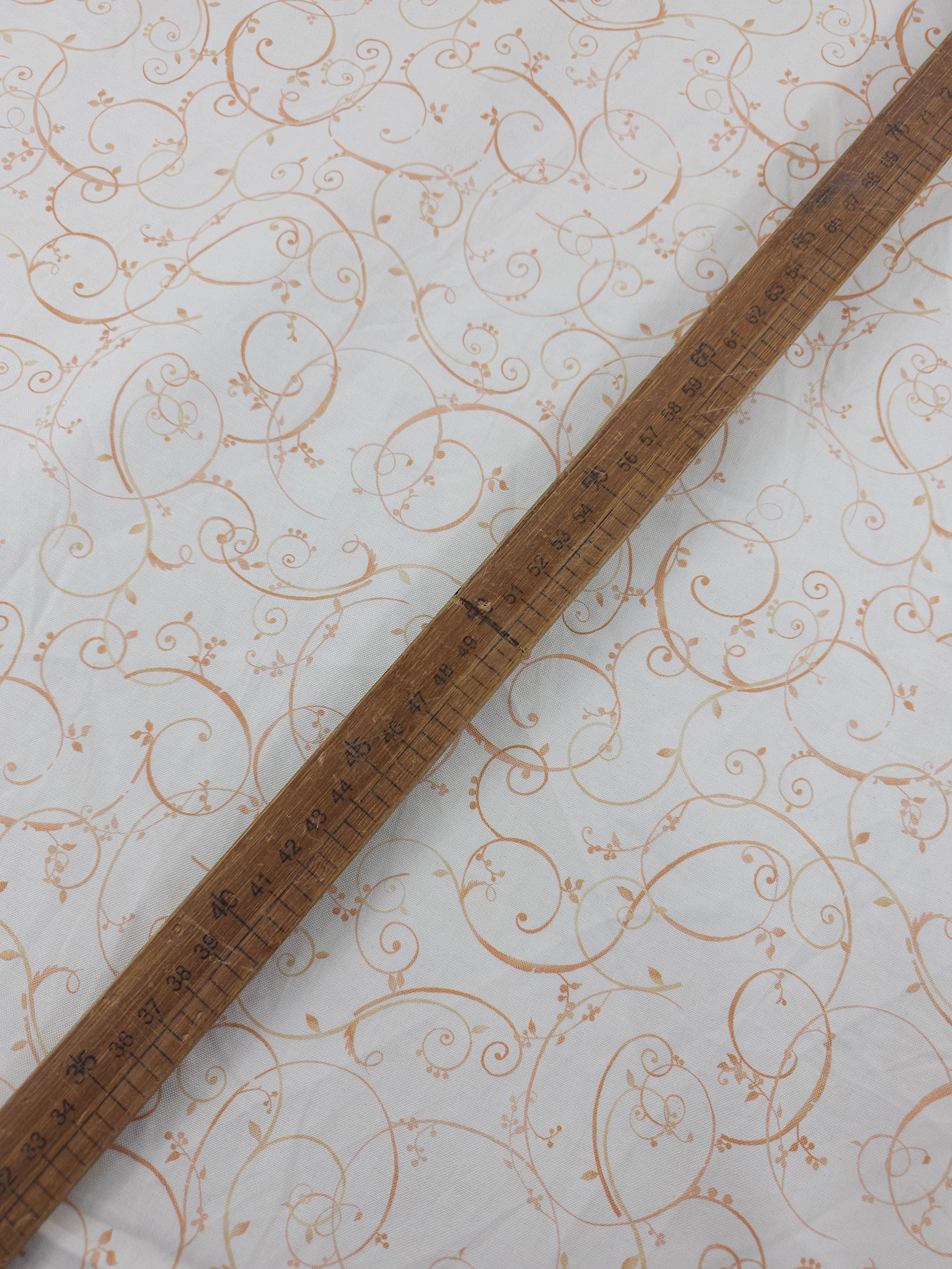 Peach/White Majestic Swirl 100% Cotton