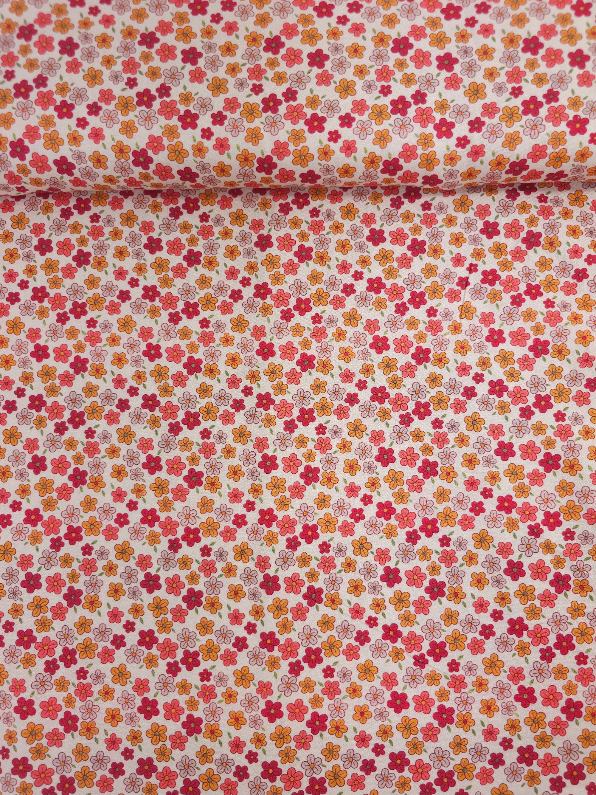 Pink Ditsy Floral Cotton Viscose *THE CRAFTY PIE*