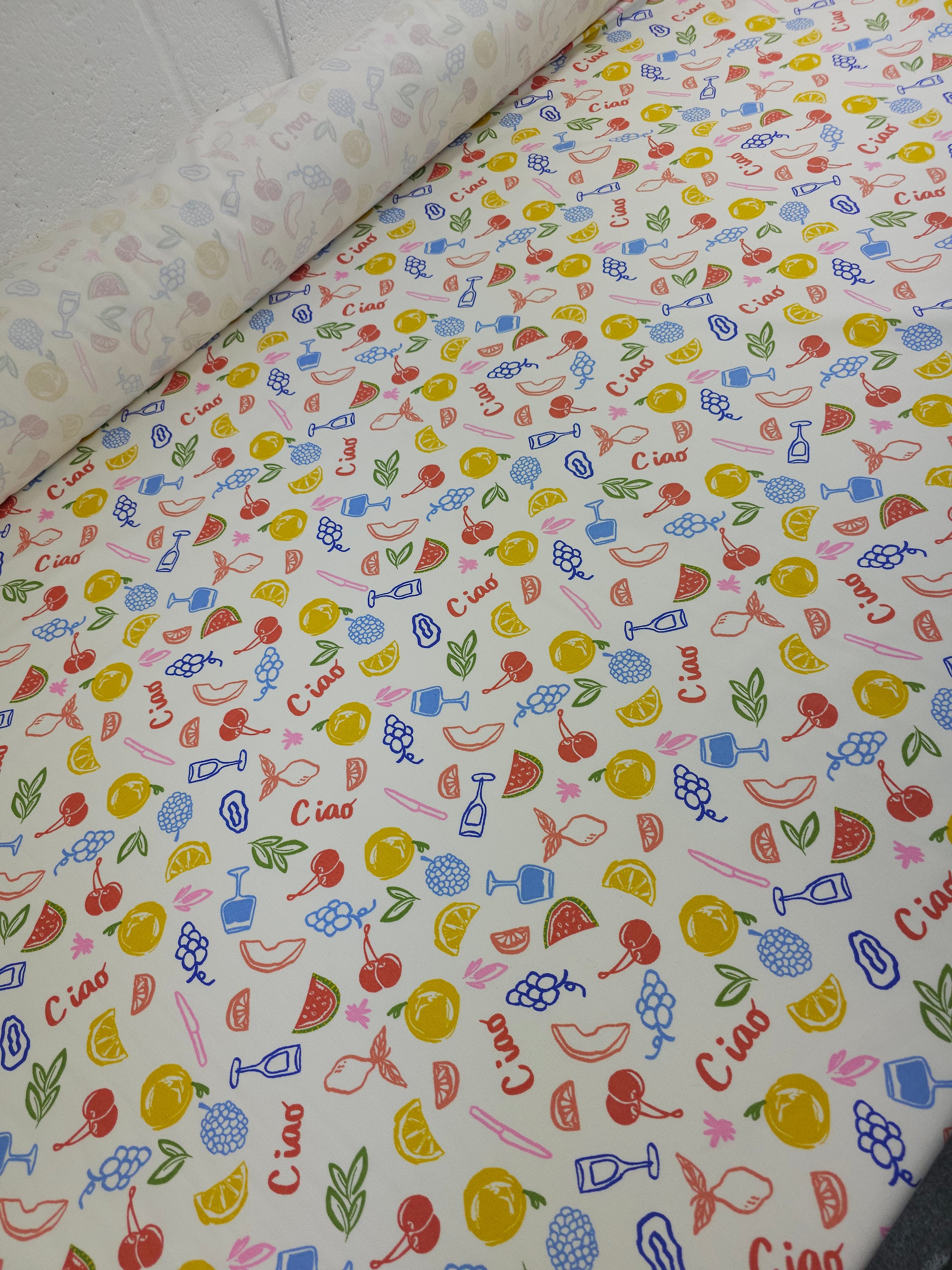 Summer Fruit Ciao Lightweight Cotton Sateen Twill