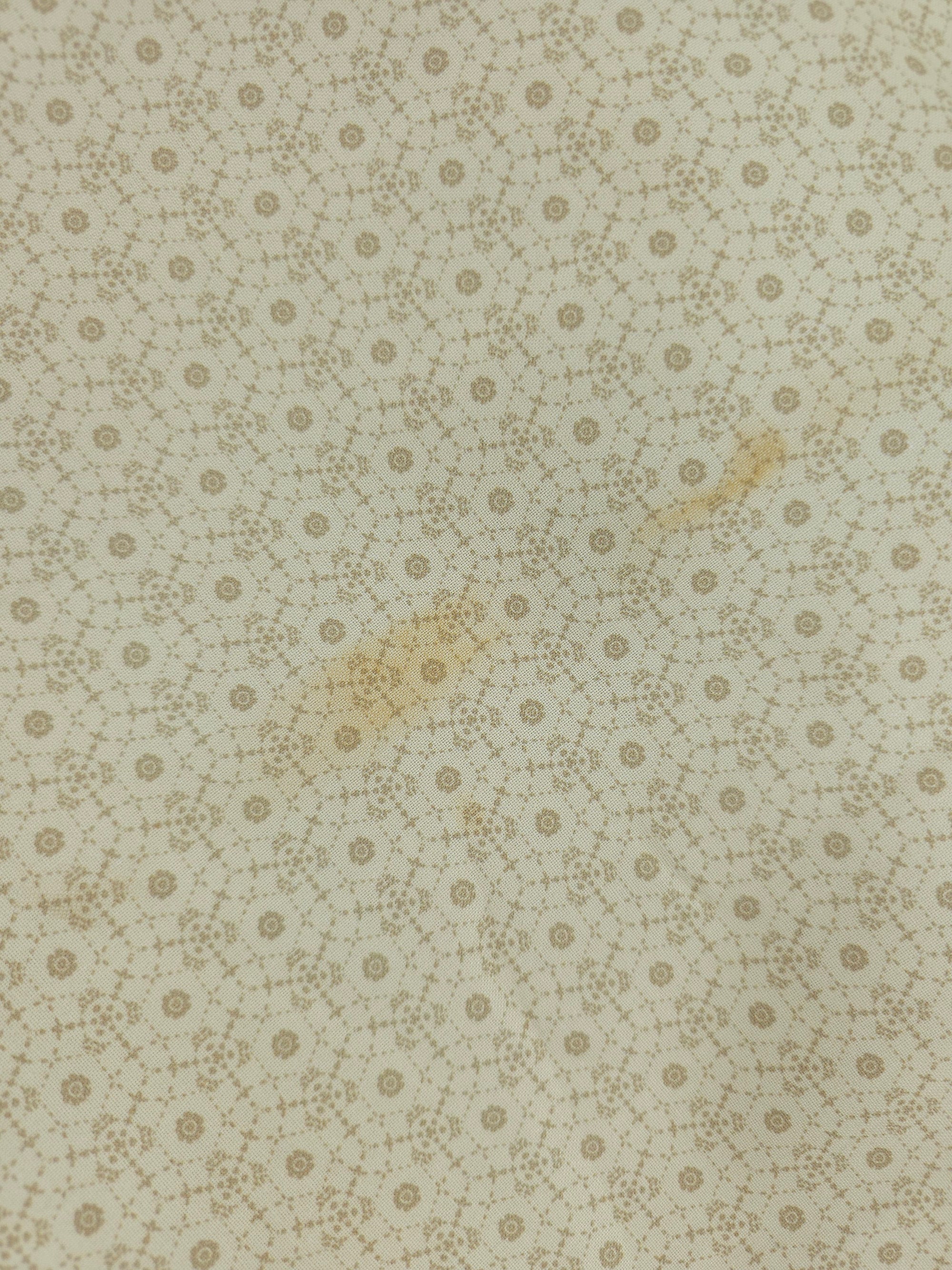 Beige Whimsy Hexagon Spiral Circle 100% Cotton *DEFECT*