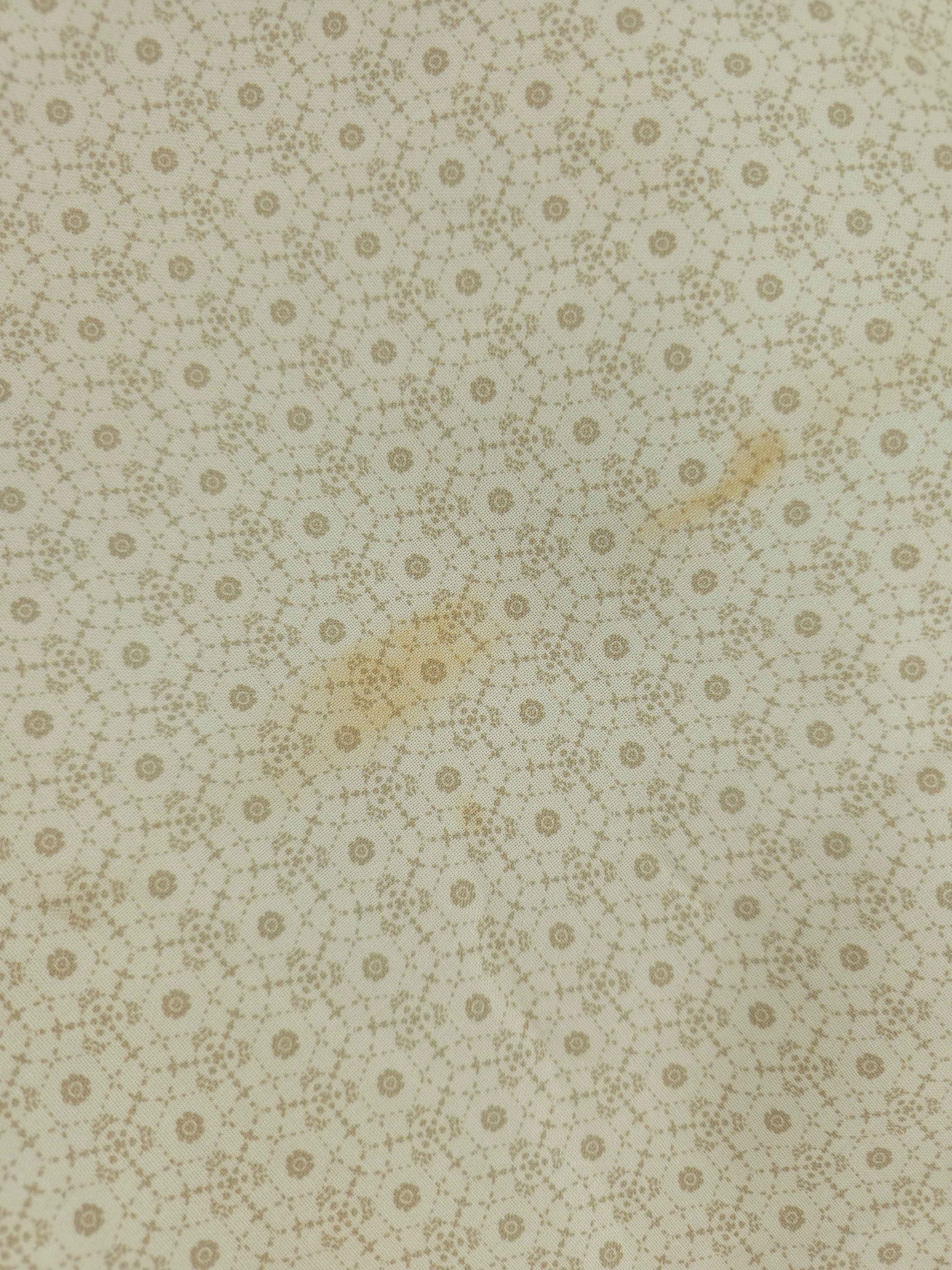 Beige Whimsy Hexagon Spiral Circle 100% Cotton *DEFECT*