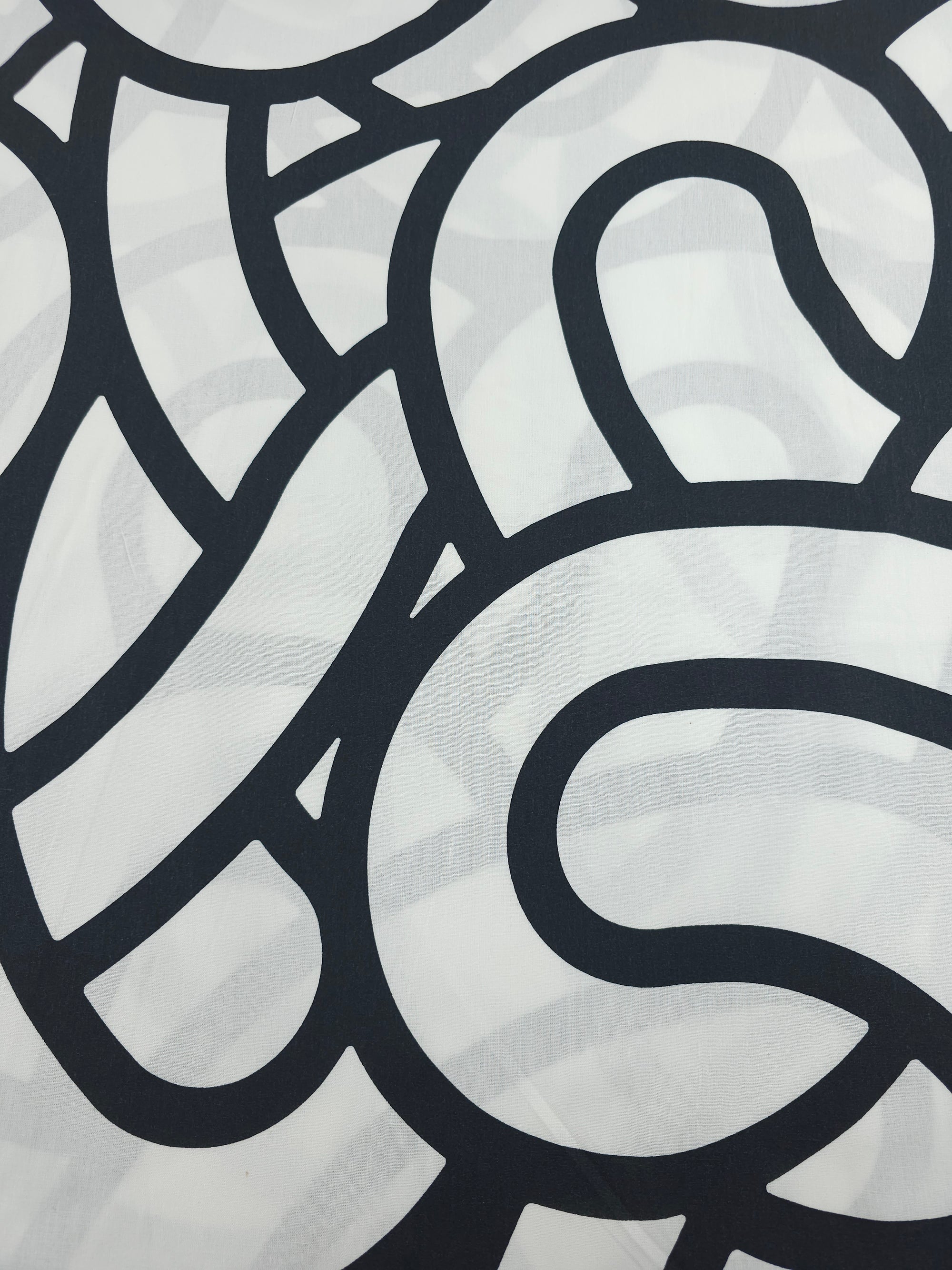 White/Black Large Knot Links 100% Cotton 90" - Ikea *EXTRA WIDE*