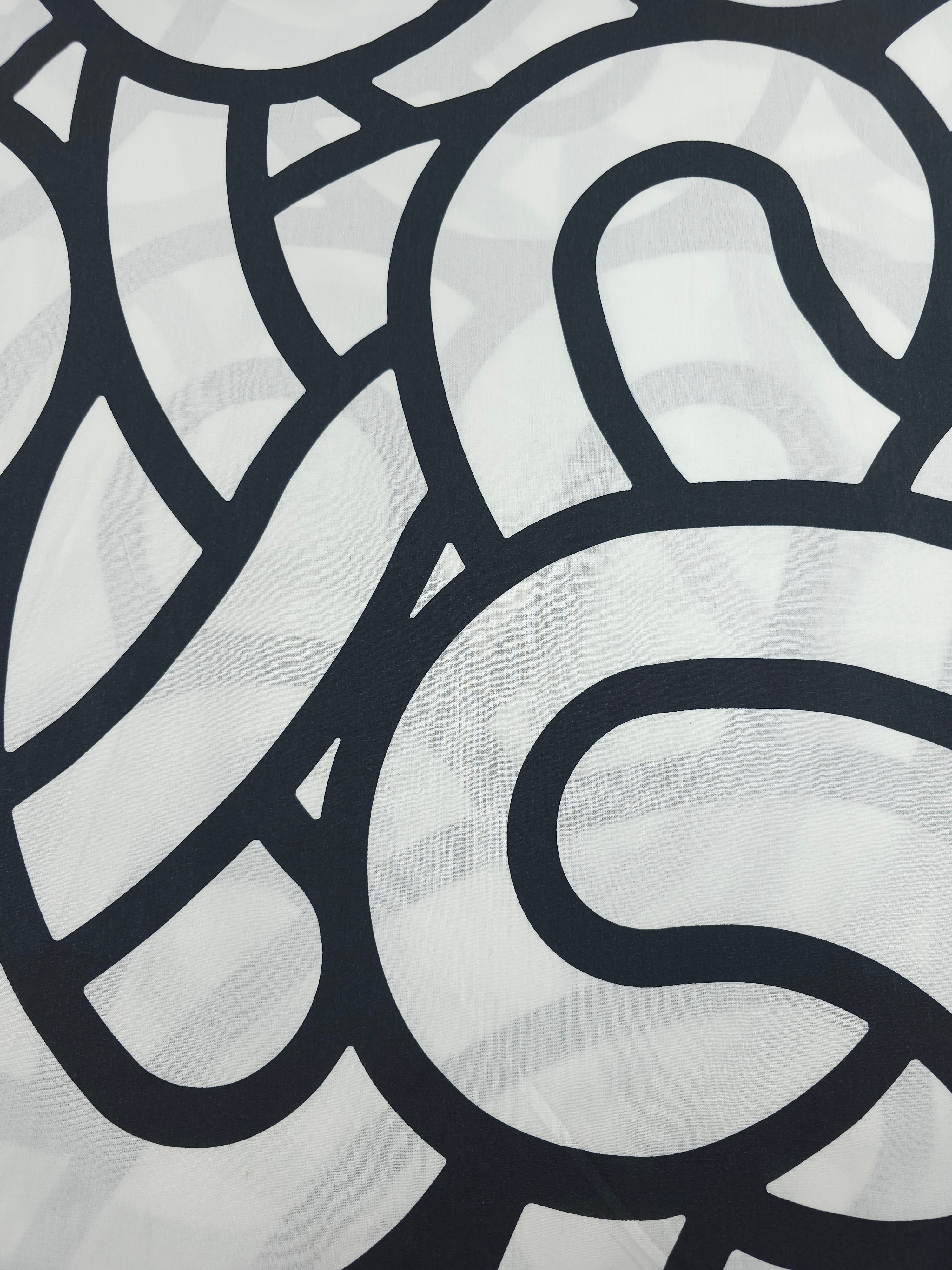 White/Black Large Knot Links 100% Cotton 90" - Ikea *EXTRA WIDE*