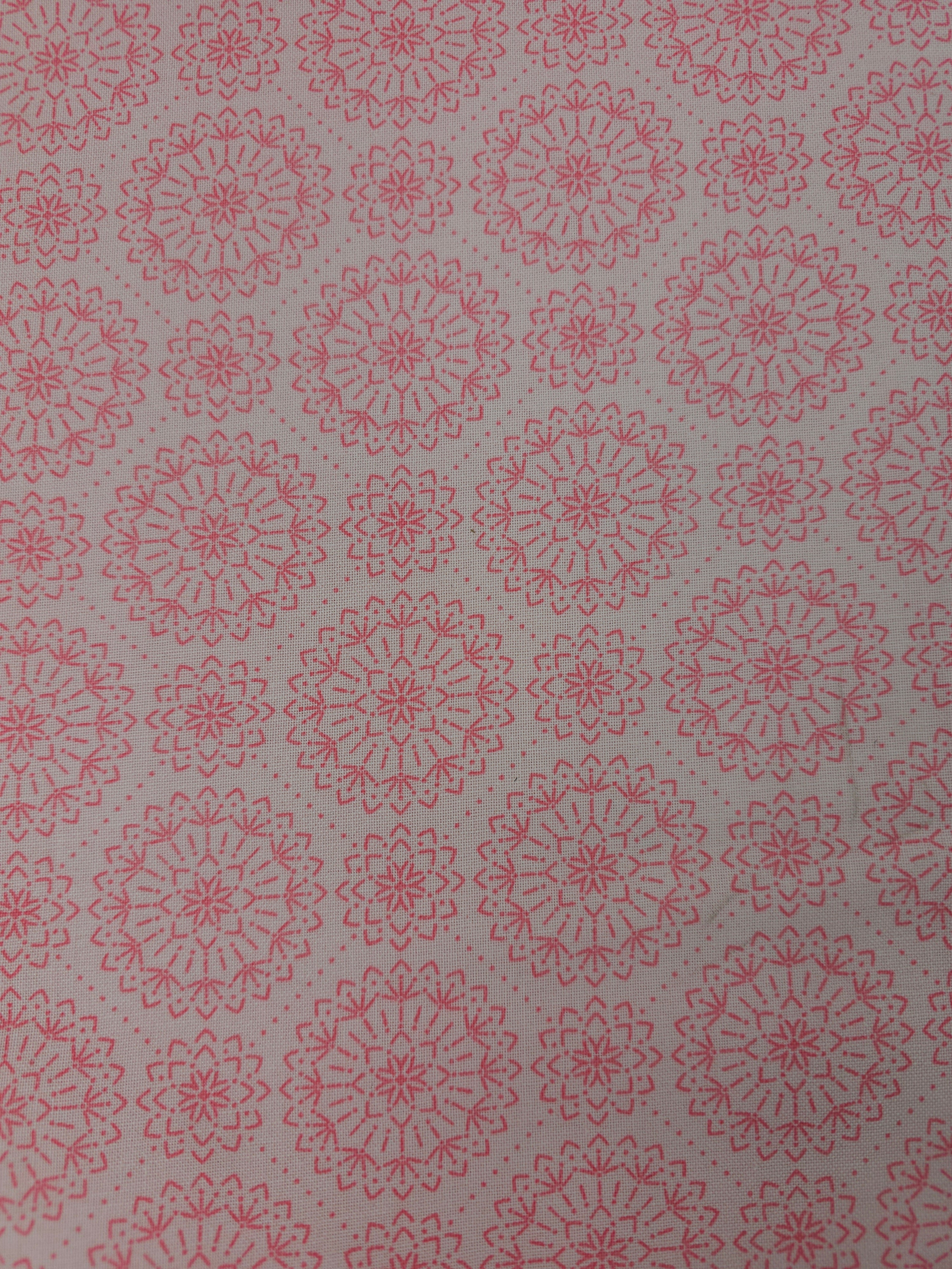 Baby Pink Mandala Circle 100% Cotton