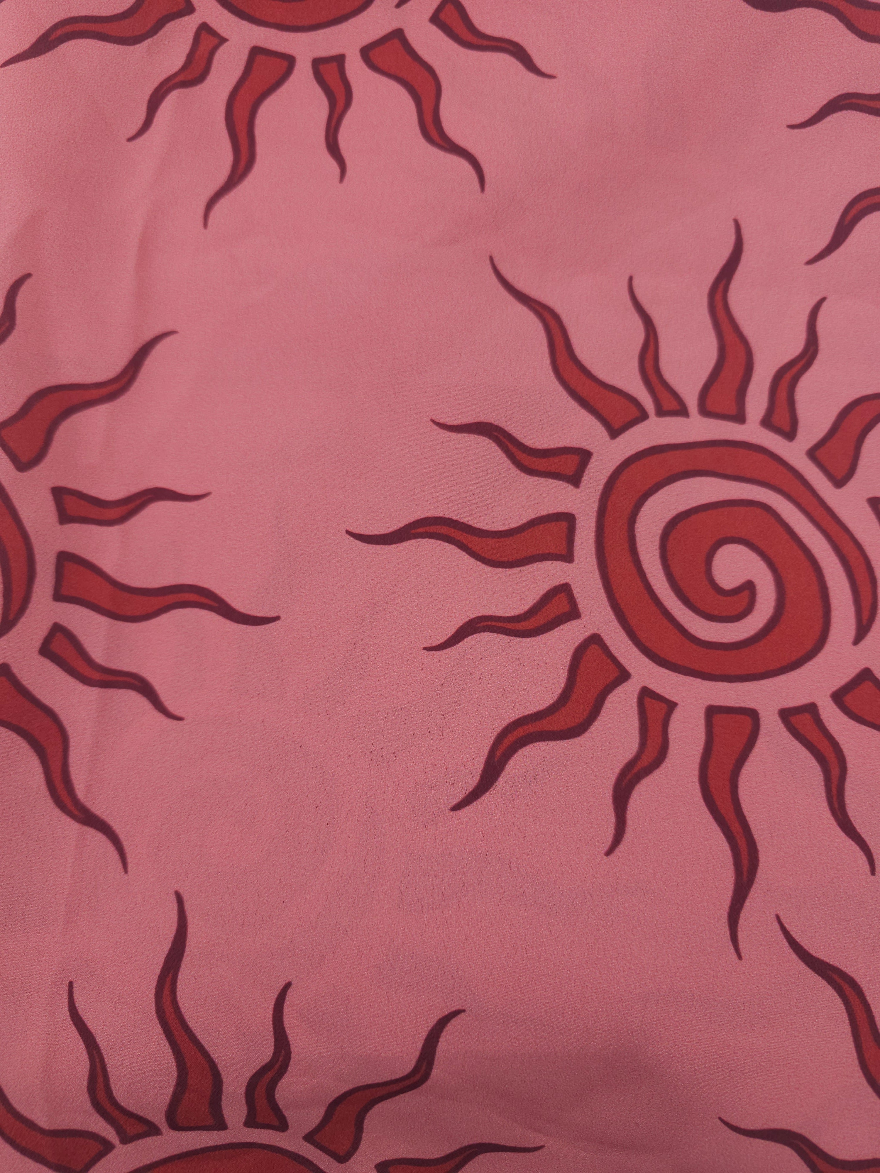 Pink sun Viscose crepe- 3.4m piece