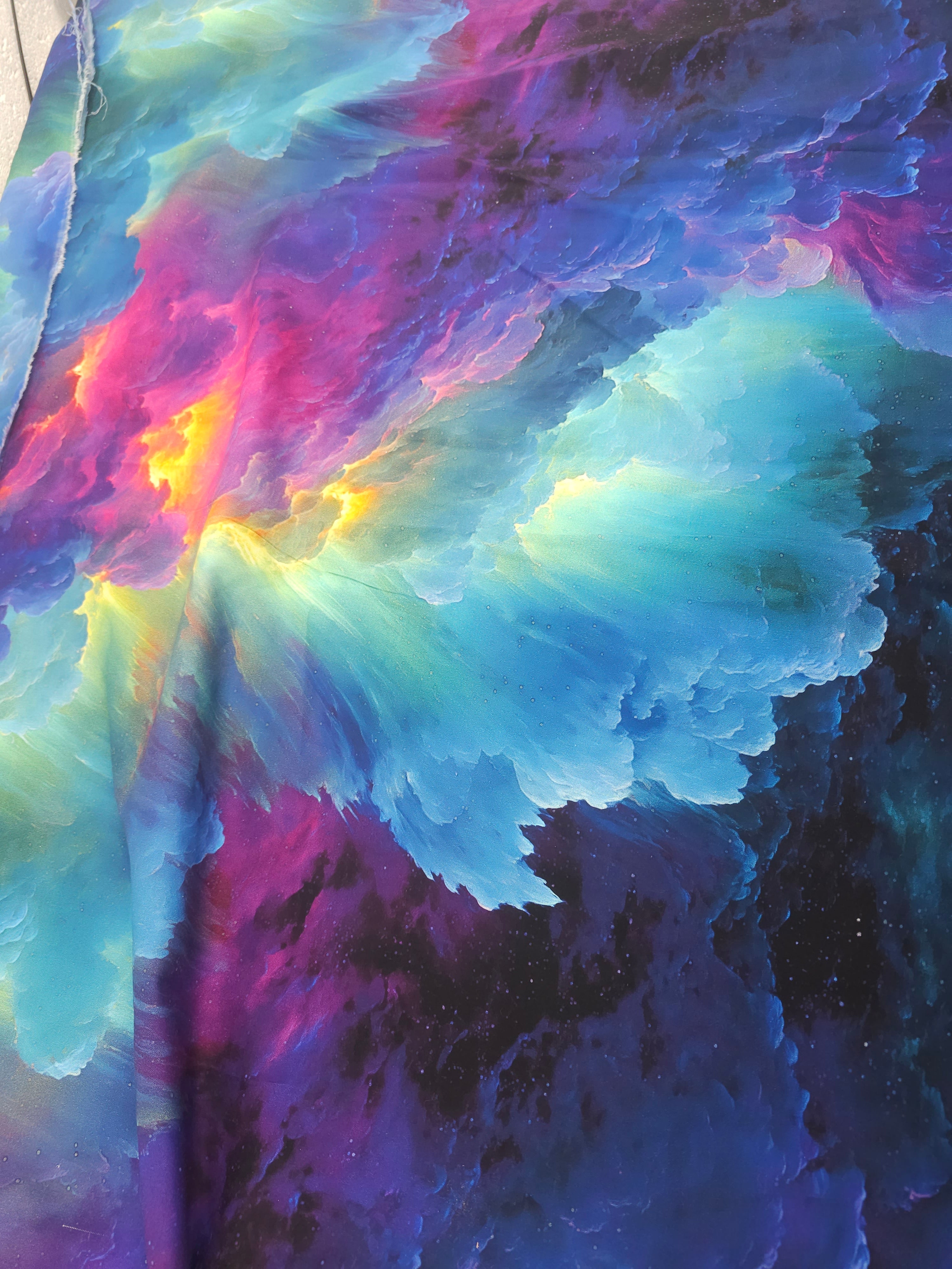 Dark rainbow skies Cotton- 1m piece