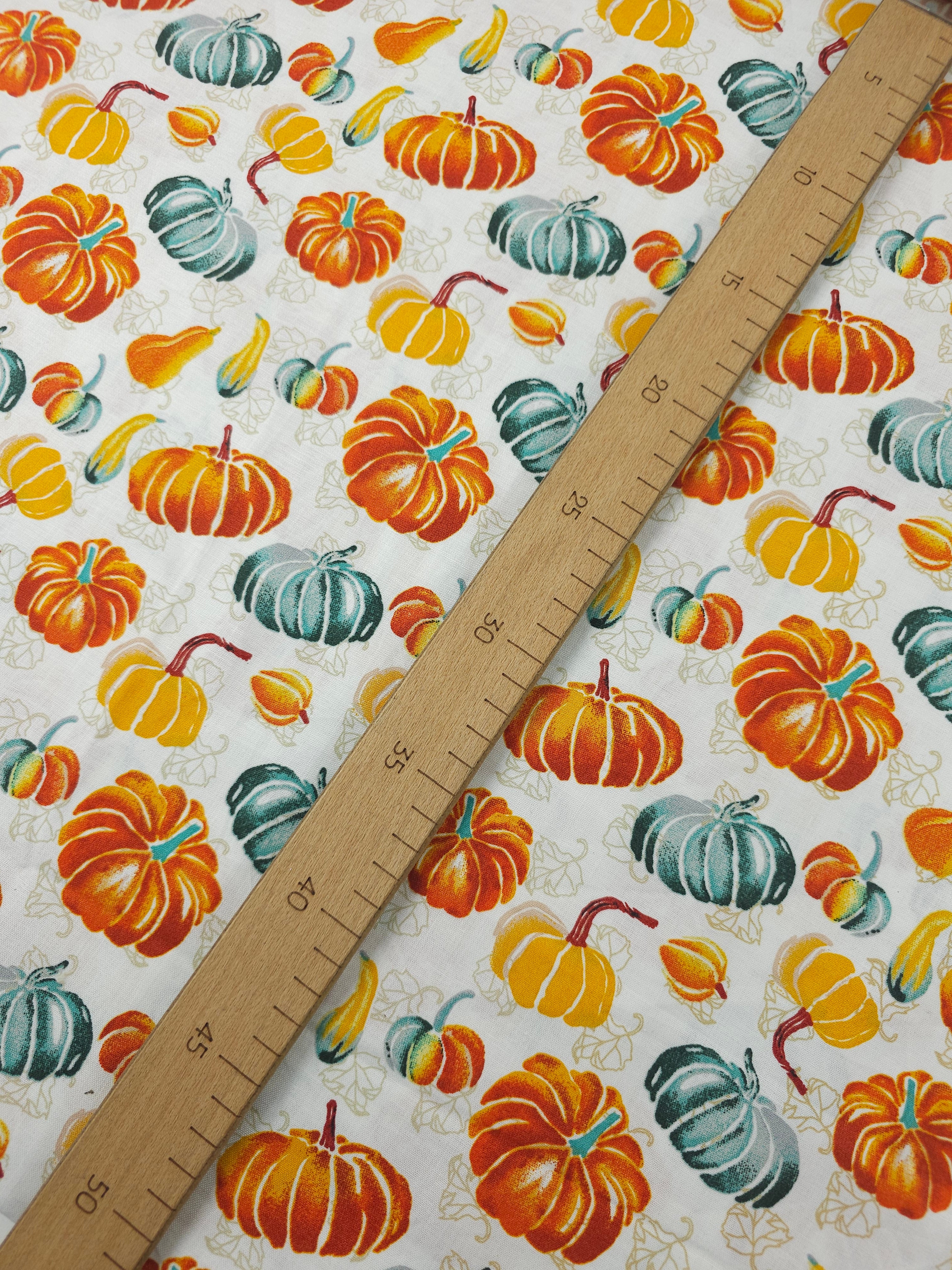Watercolour Pumpkin Harvest 100% Cotton