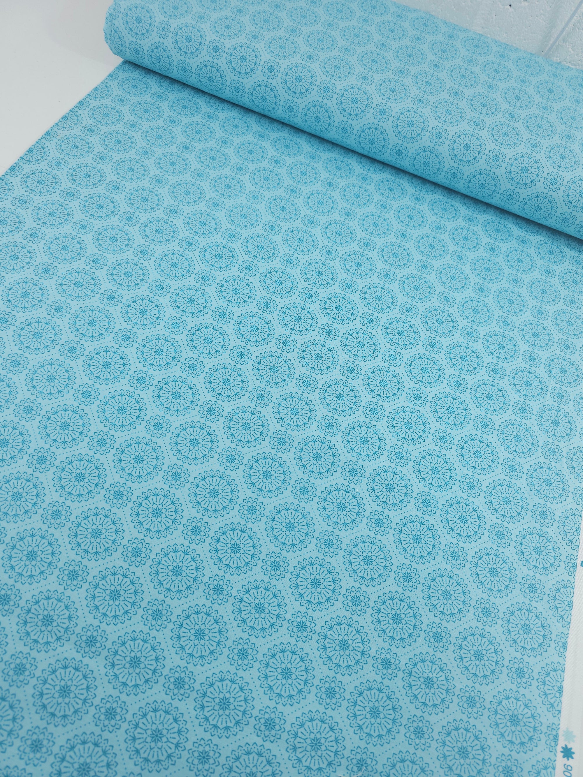 Light Blue Vintage Wildflowers 100% Cotton - Benartex