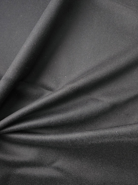 Black Medium-Weight Cashmere Wool