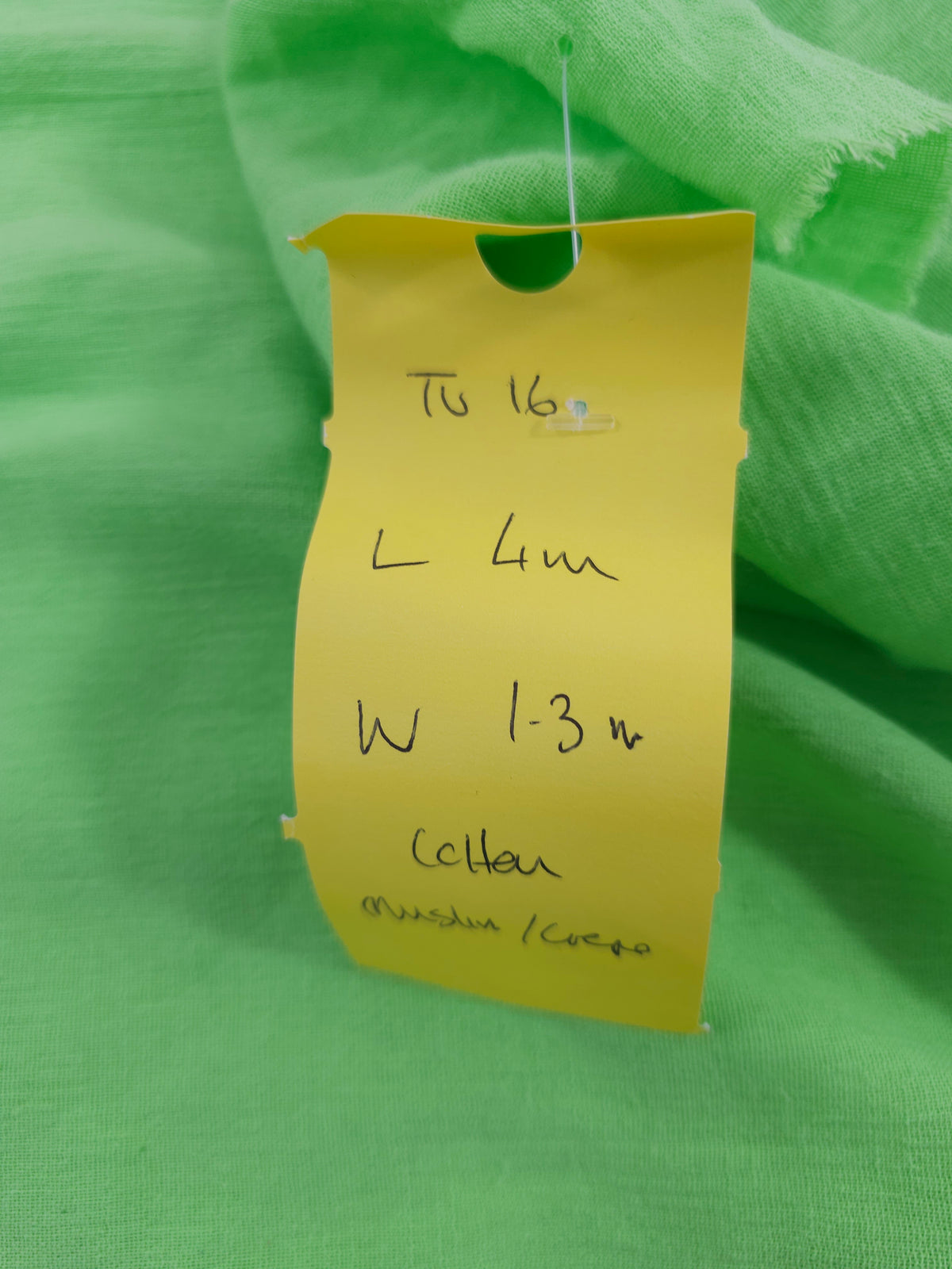 Green Cotton muslin- 4m piece