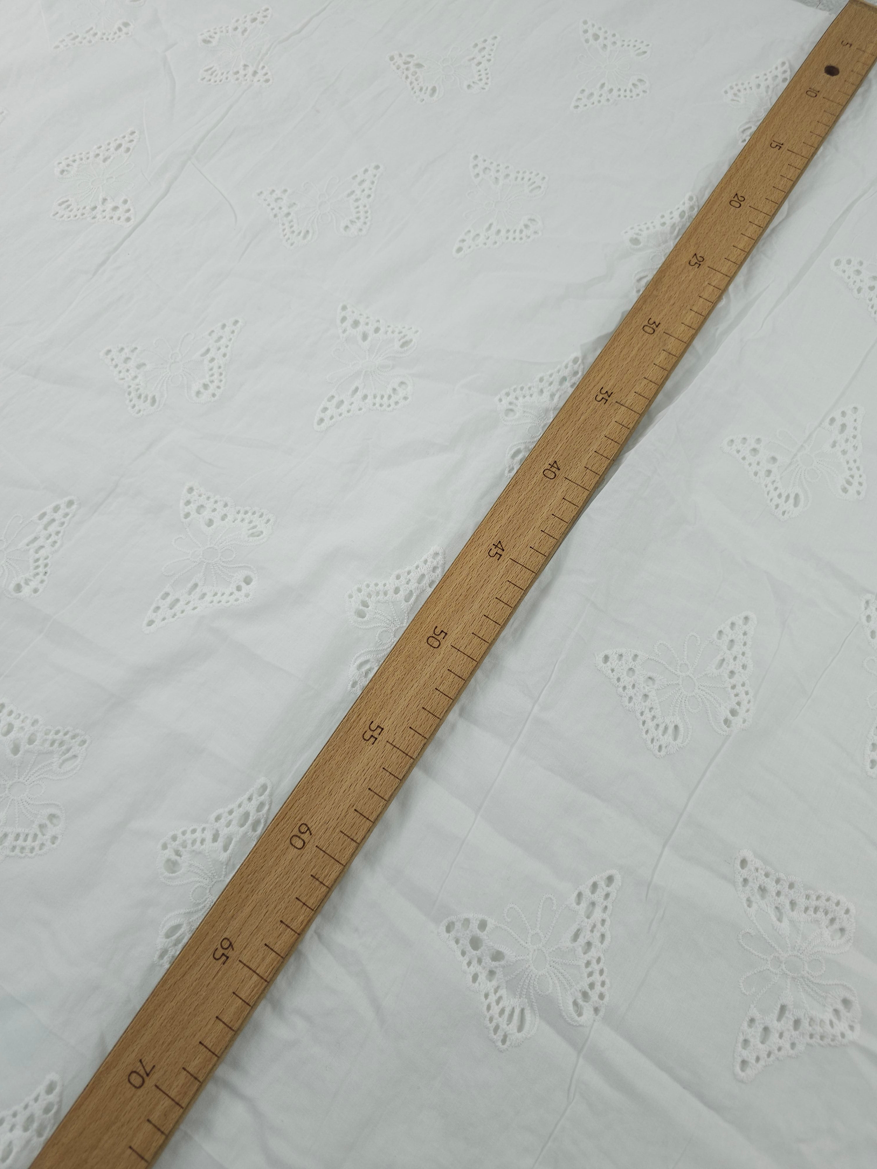 White Butterfly Fine Cotton Poplin Broderie Anglaise