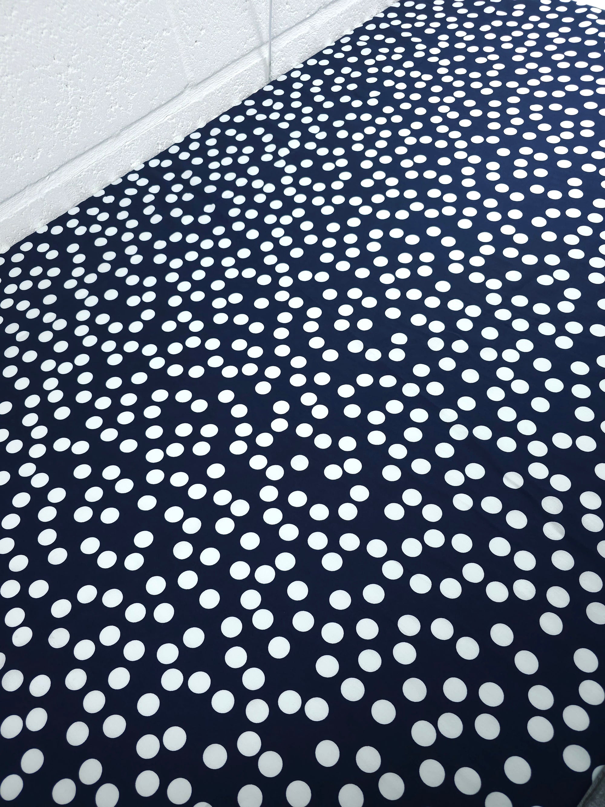Navy/White Polka Dot Lightweight Cotton