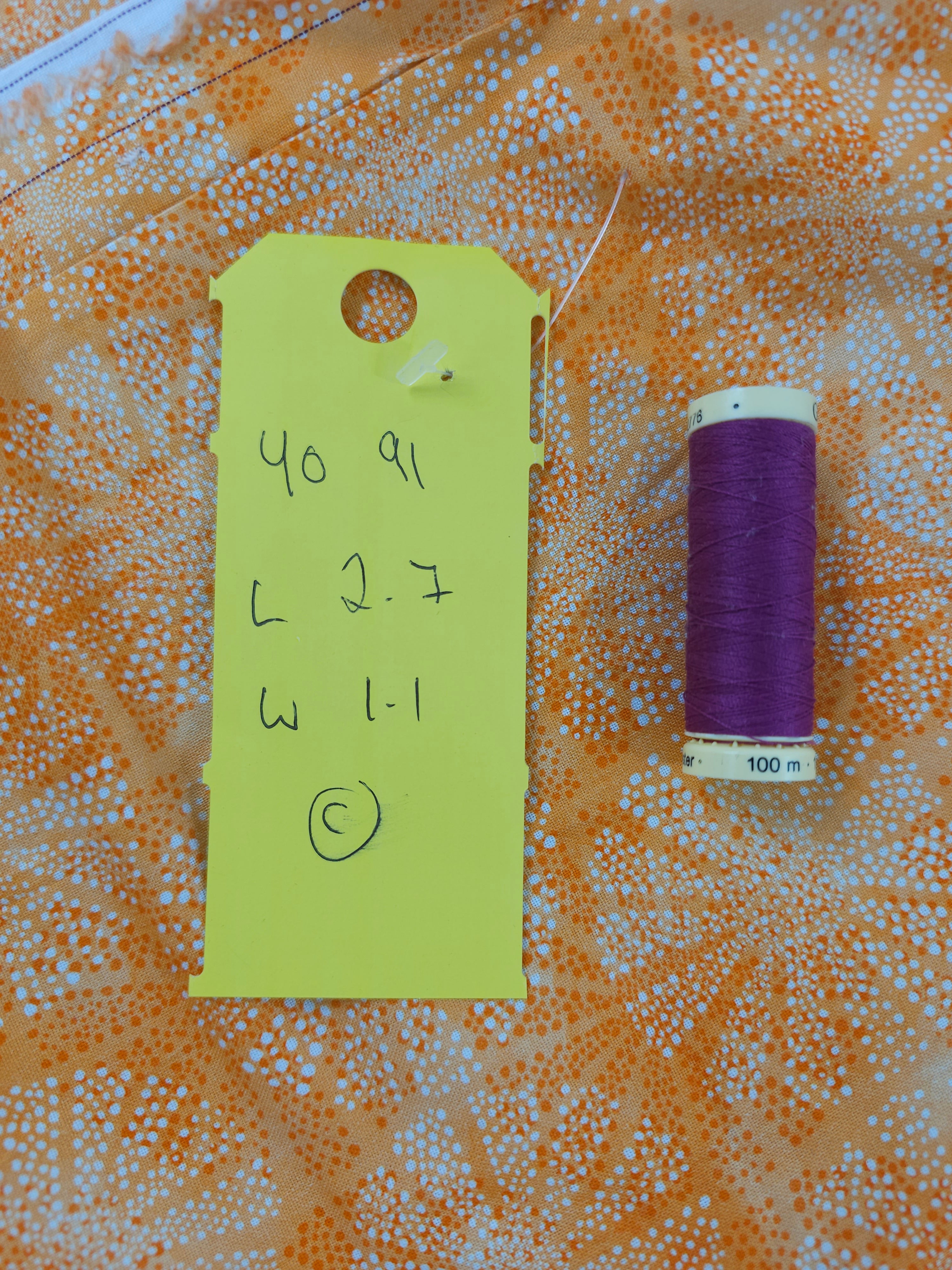 Orange burst Cotton- 2.7m piece