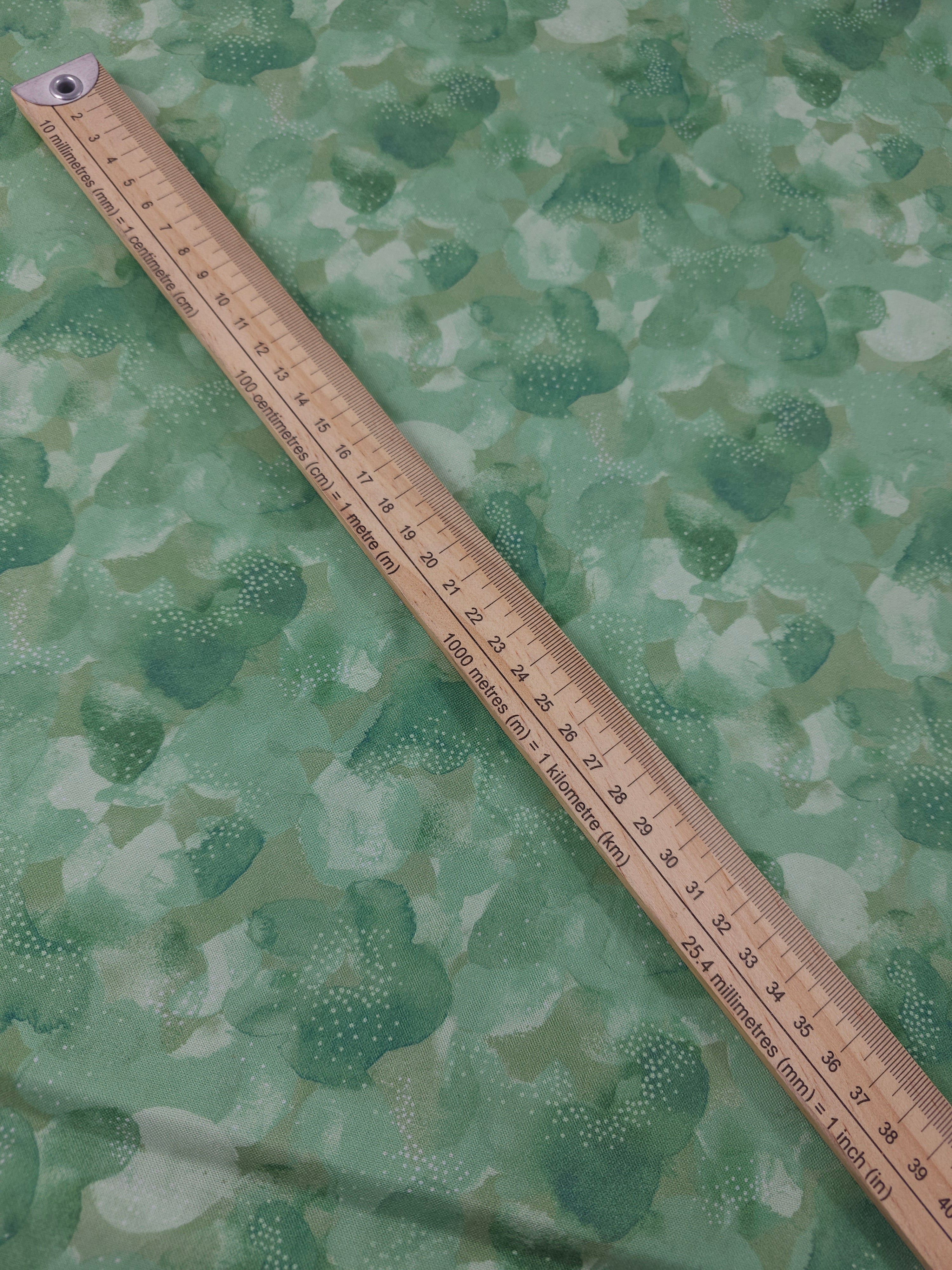 Sage Green Abstract Speckle Splodge 100% Cotton