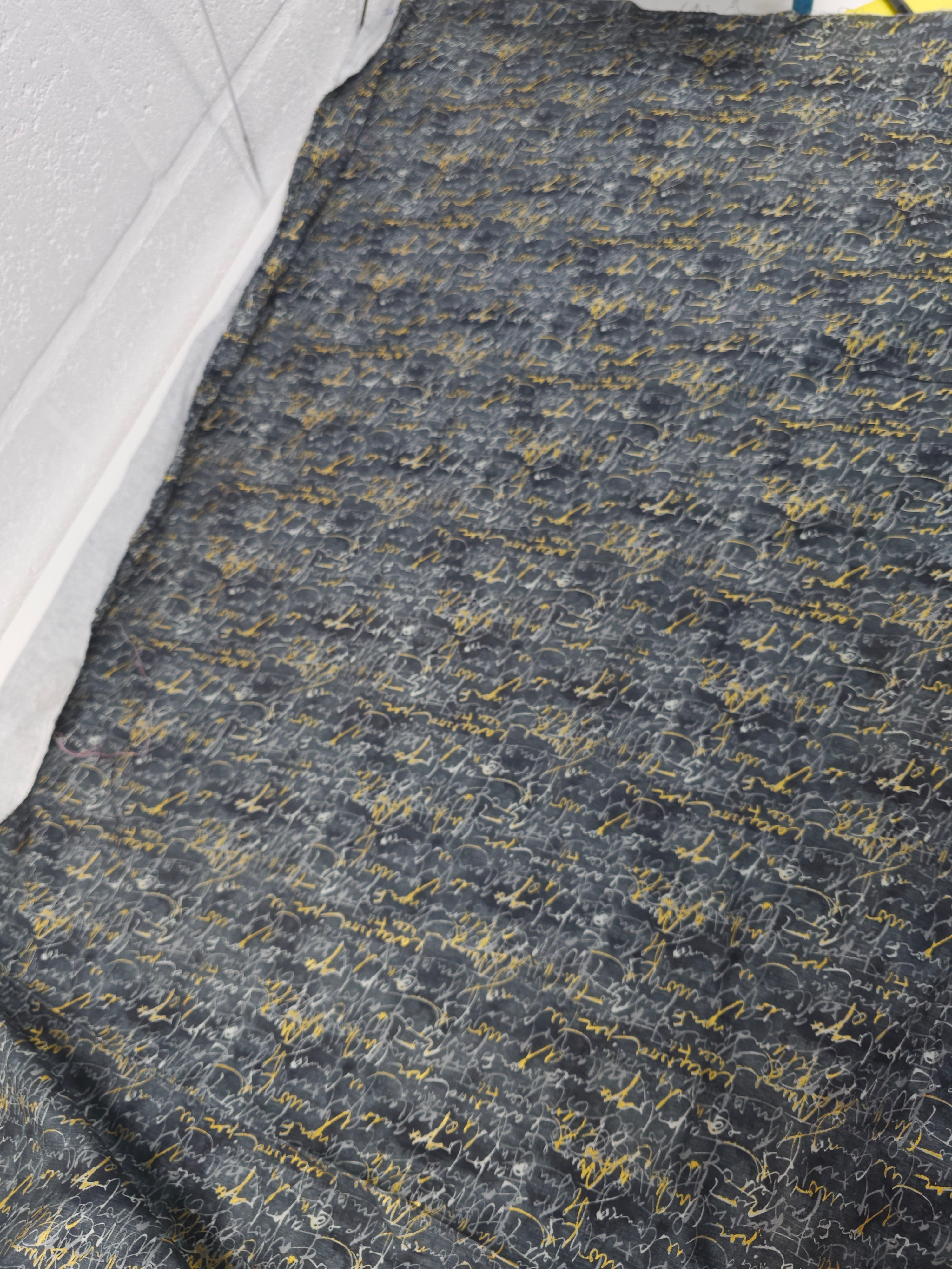 Gold silver sketch Cotton- 2.2m piece