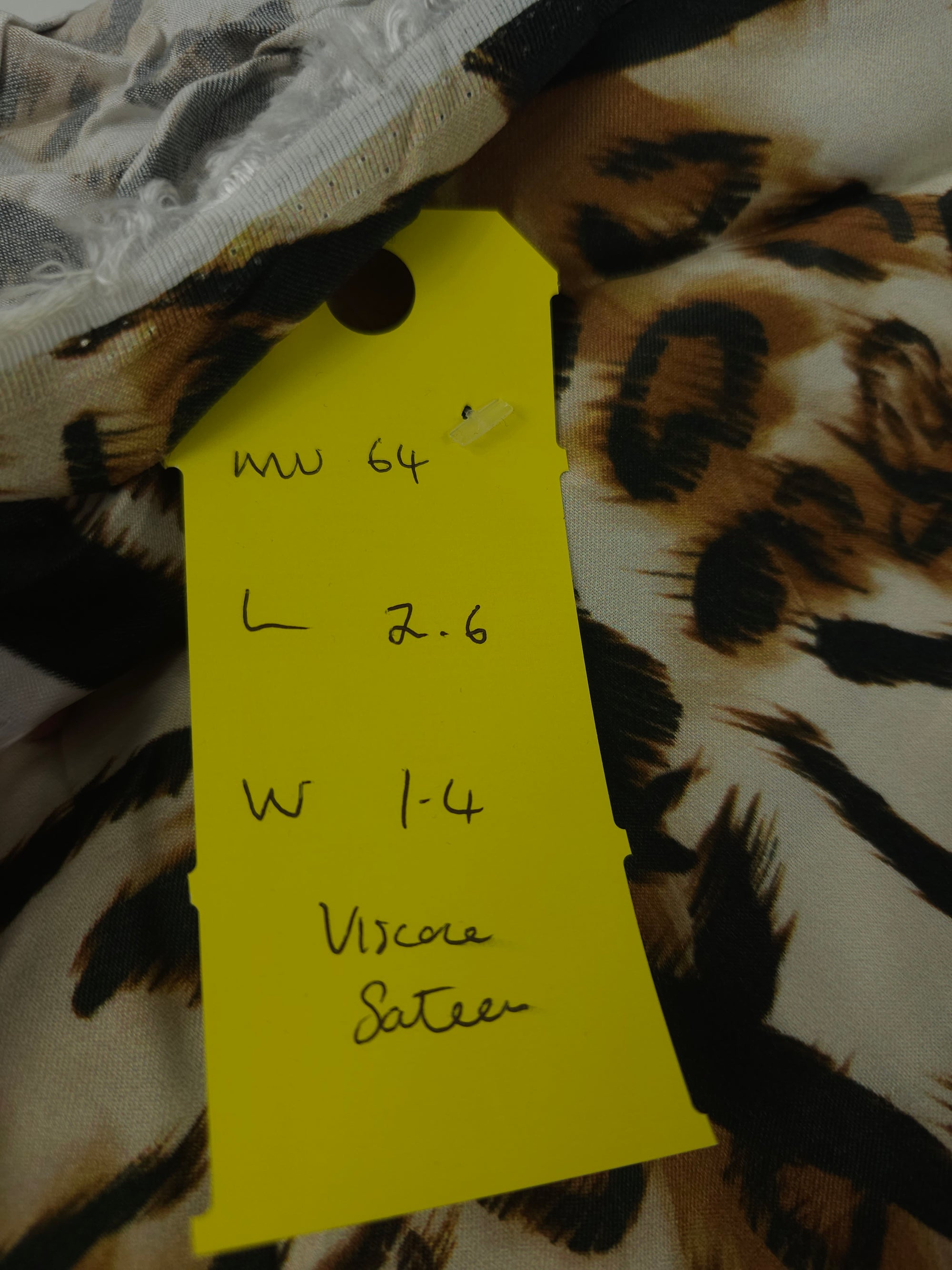 Mixed animal print Viscose sateen- 2.6m piece