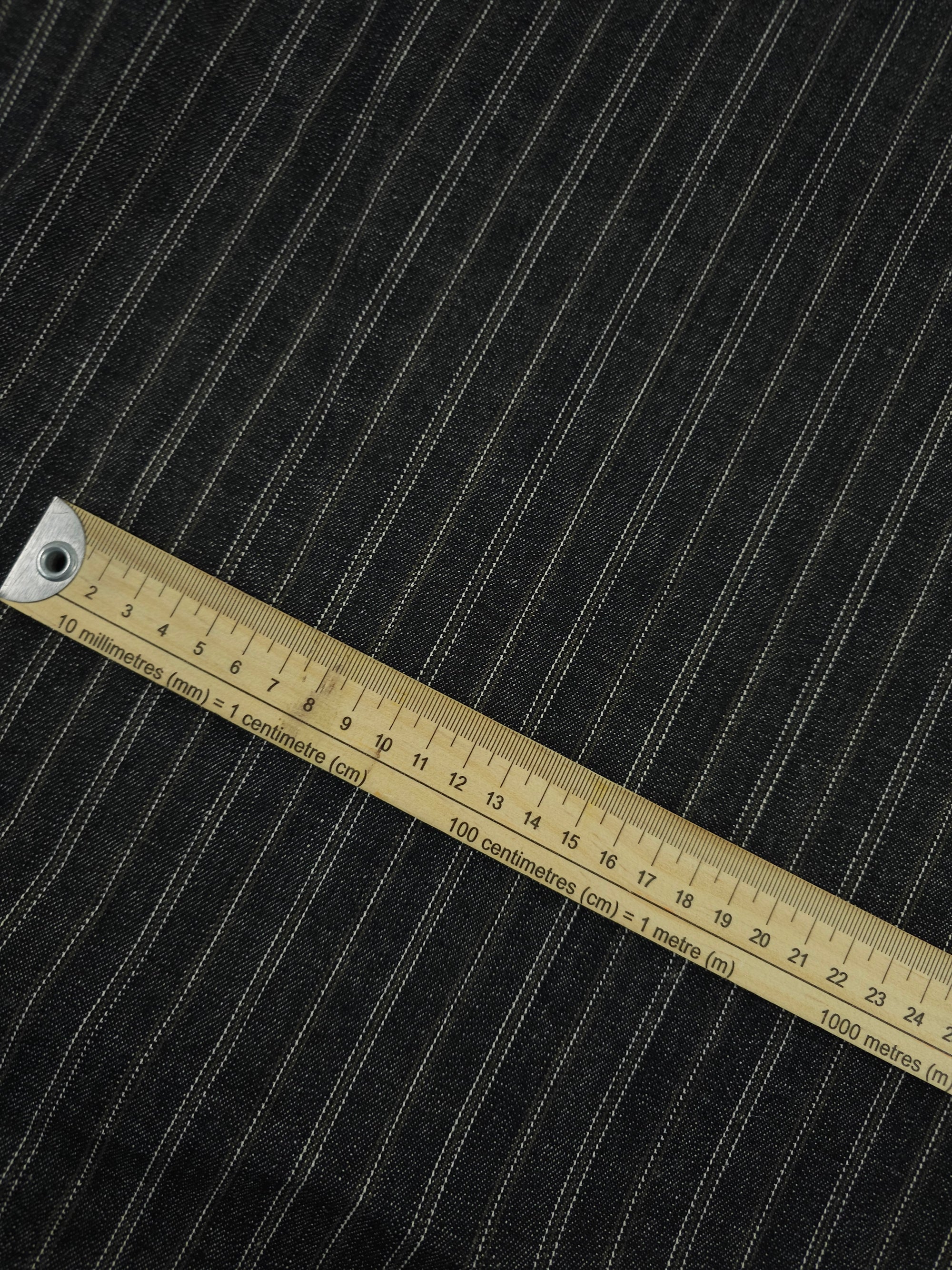 Black/Brown Stripe Denim