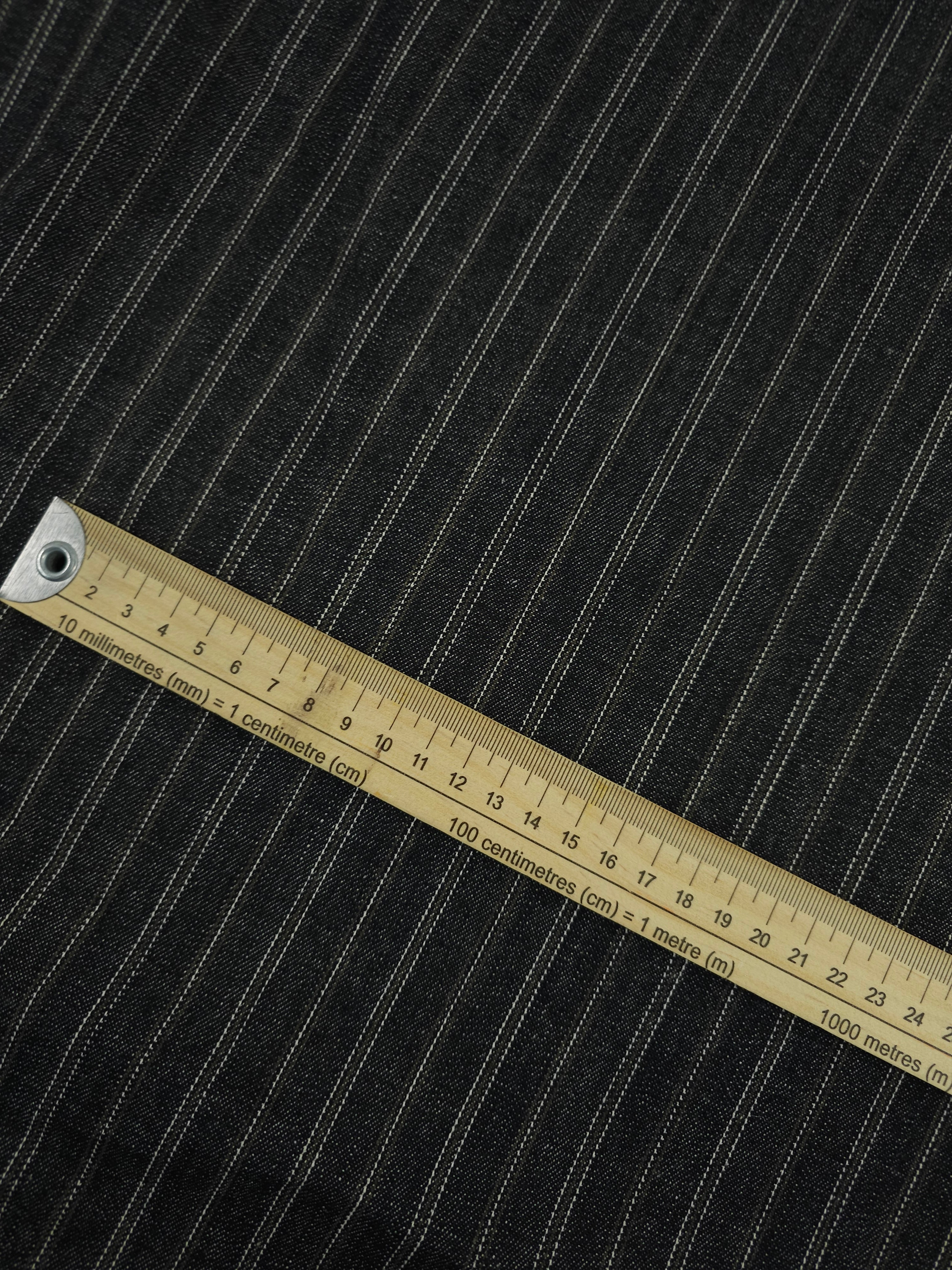 Black/Brown Stripe Denim