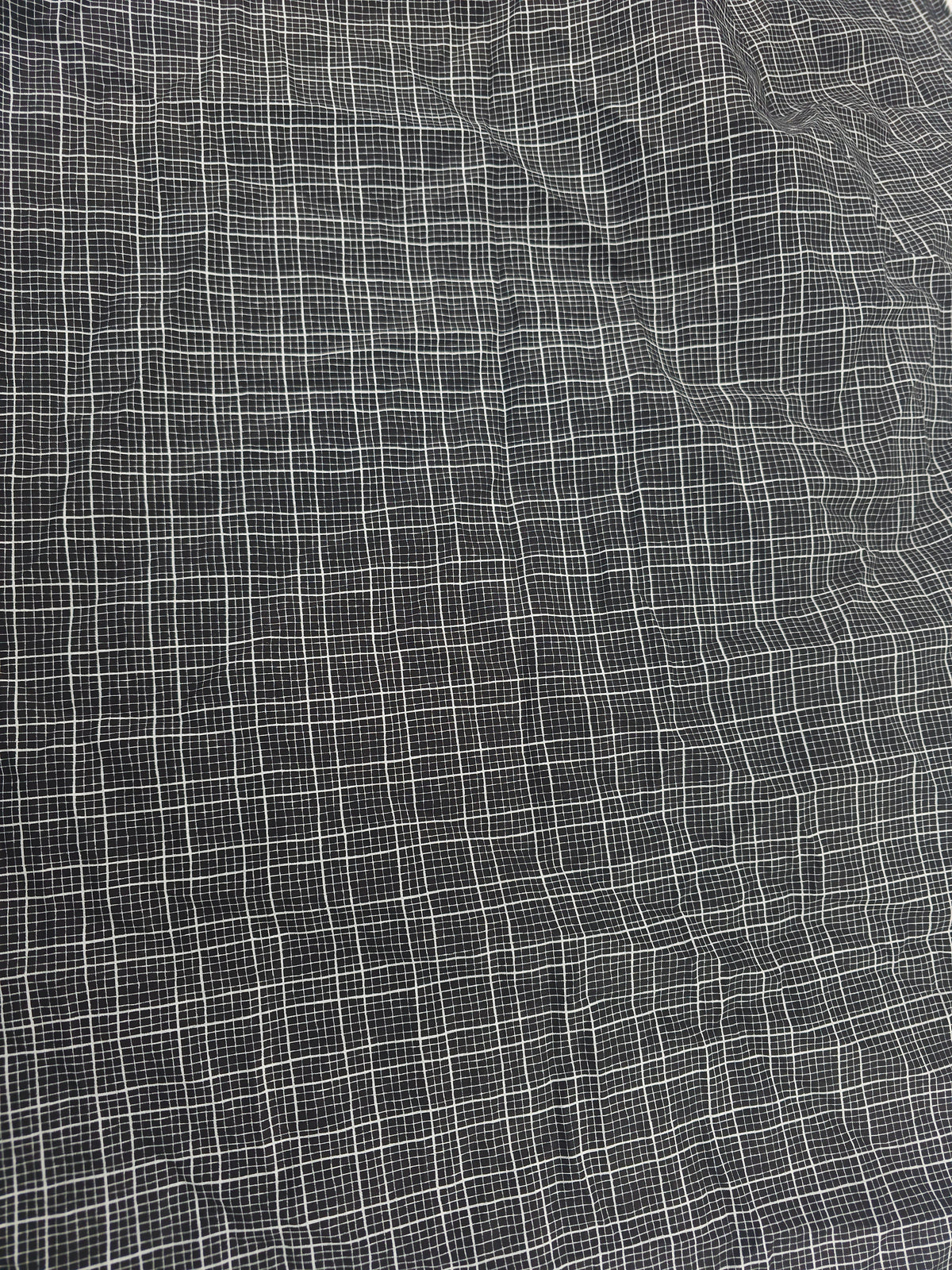 Black grid Cotton- 1m piece