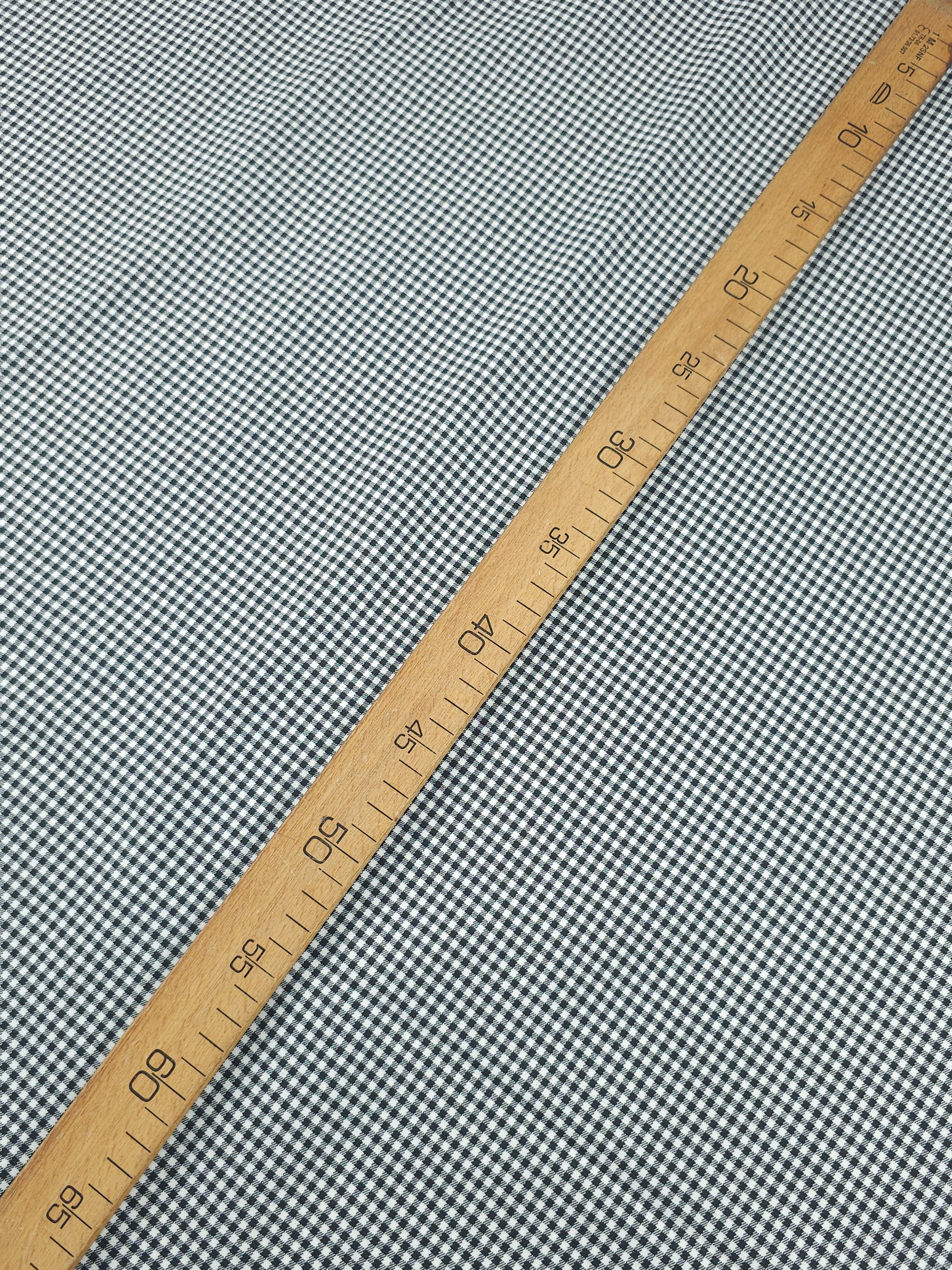 Black/White Ultra Mini Gingham Lightweight Denim