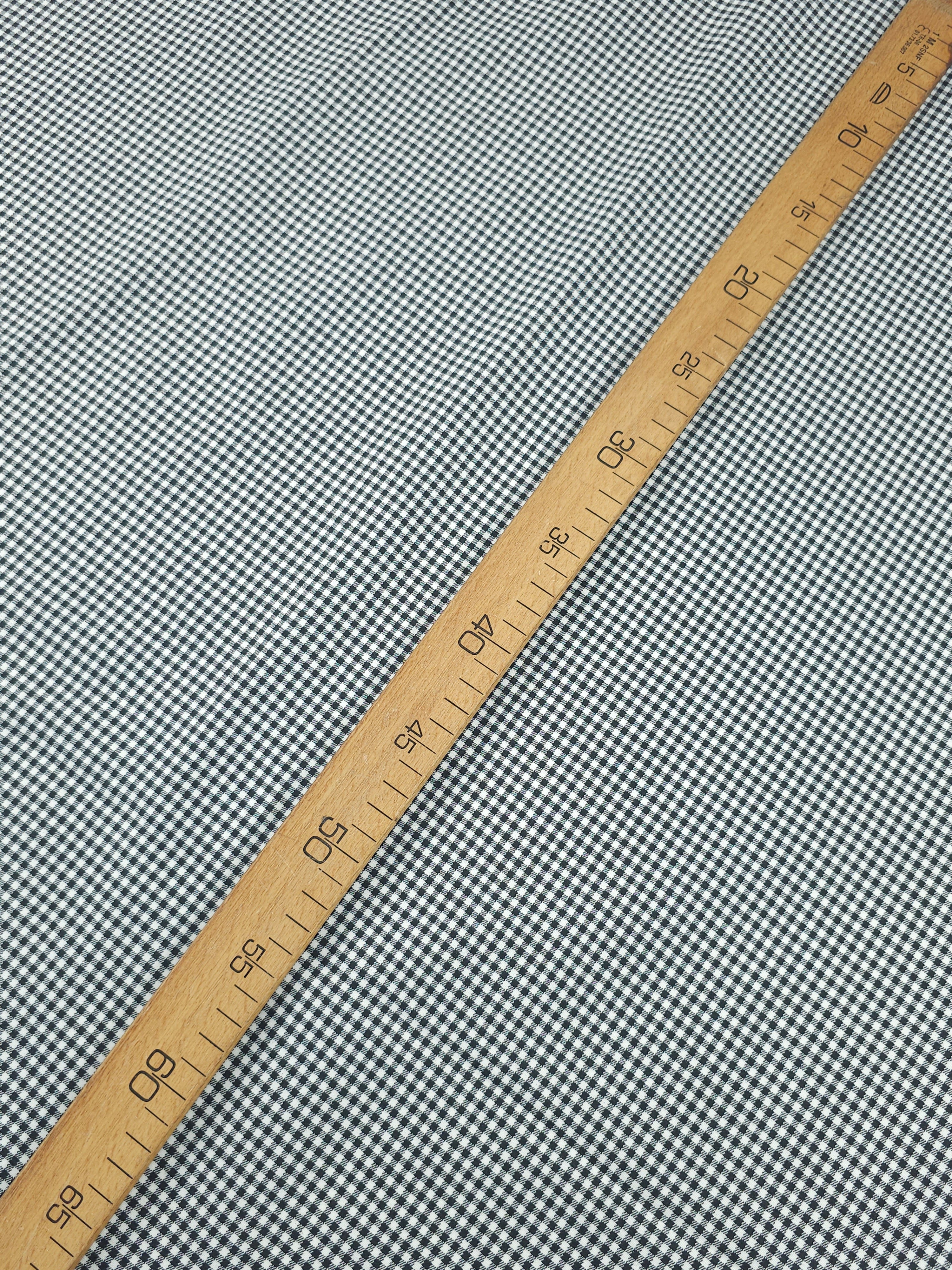 Black/White Ultra Mini Gingham Lightweight Denim