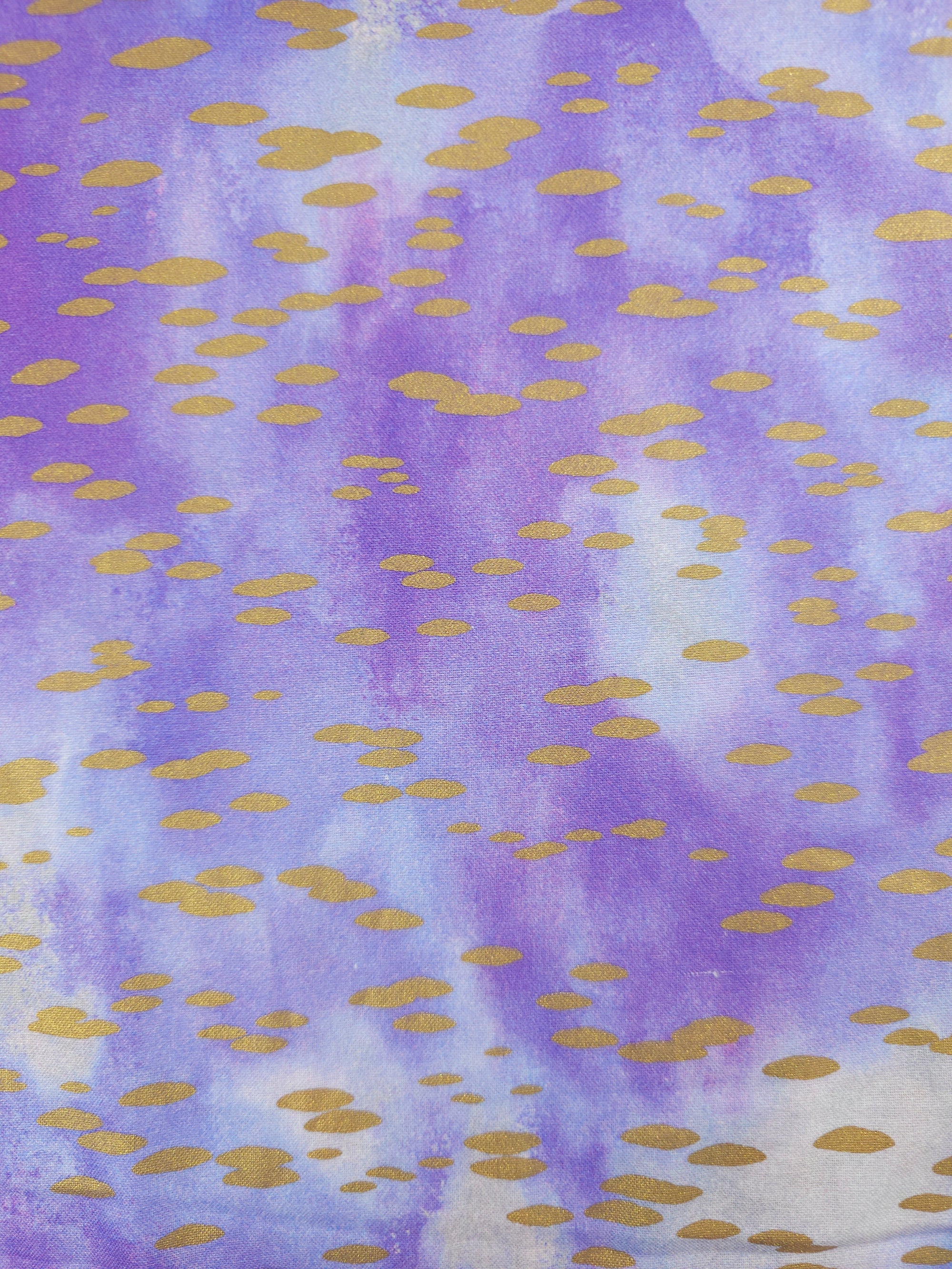 Purple/Gold Chromaticity Brushstroke 100% Cotton - Robert Kaufman