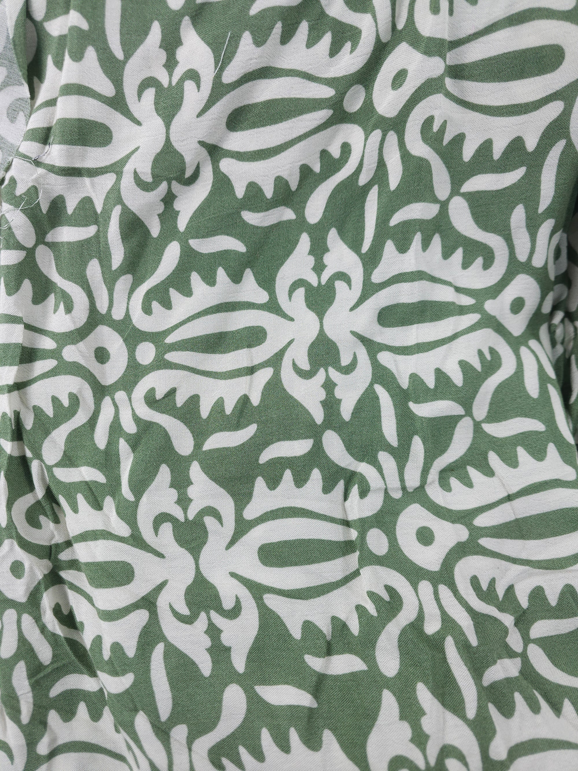 Sage Vine Viscose Crepe - 1.1m Piece