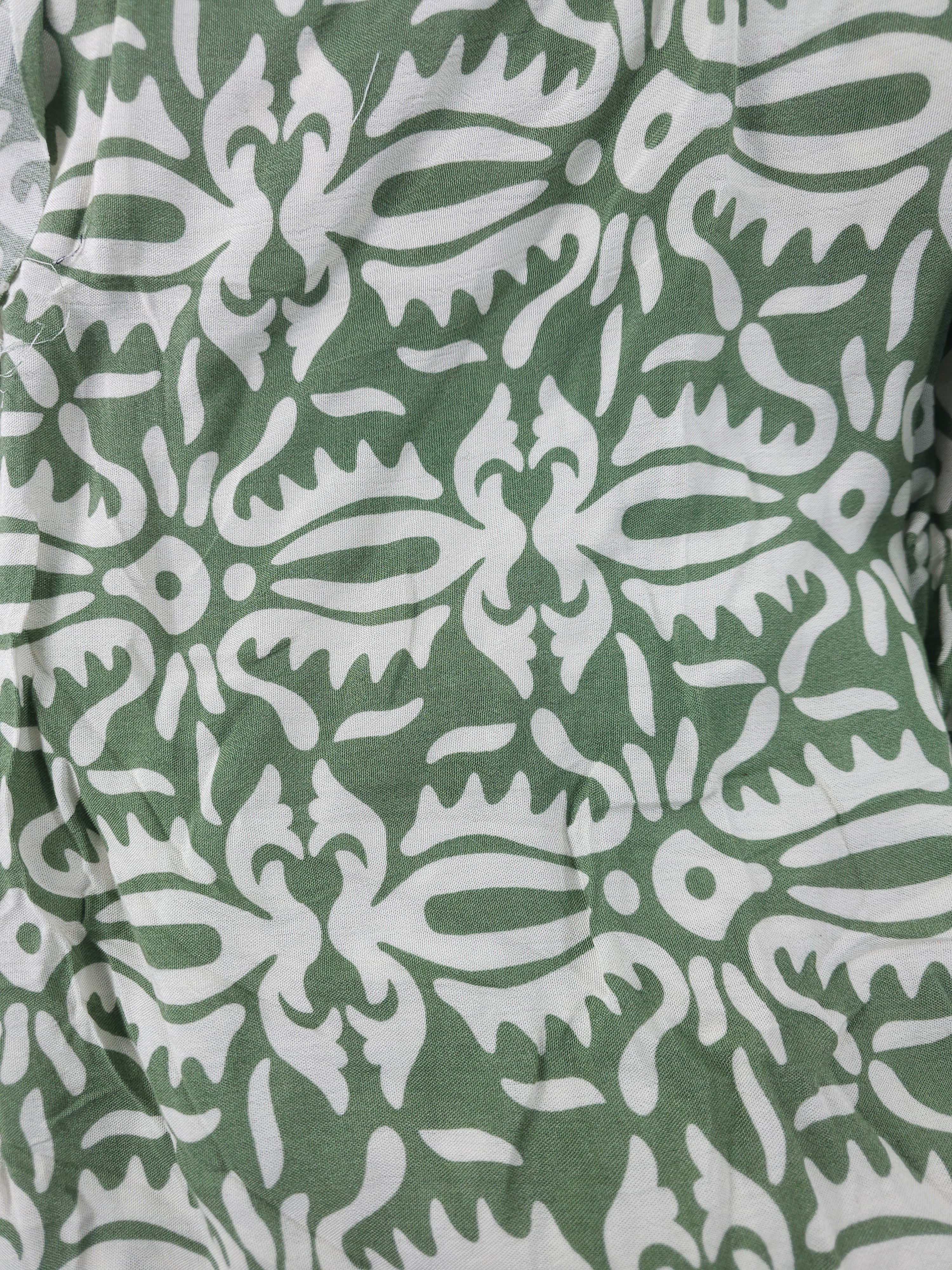 Sage Vine Viscose Crepe - 1.1m Piece