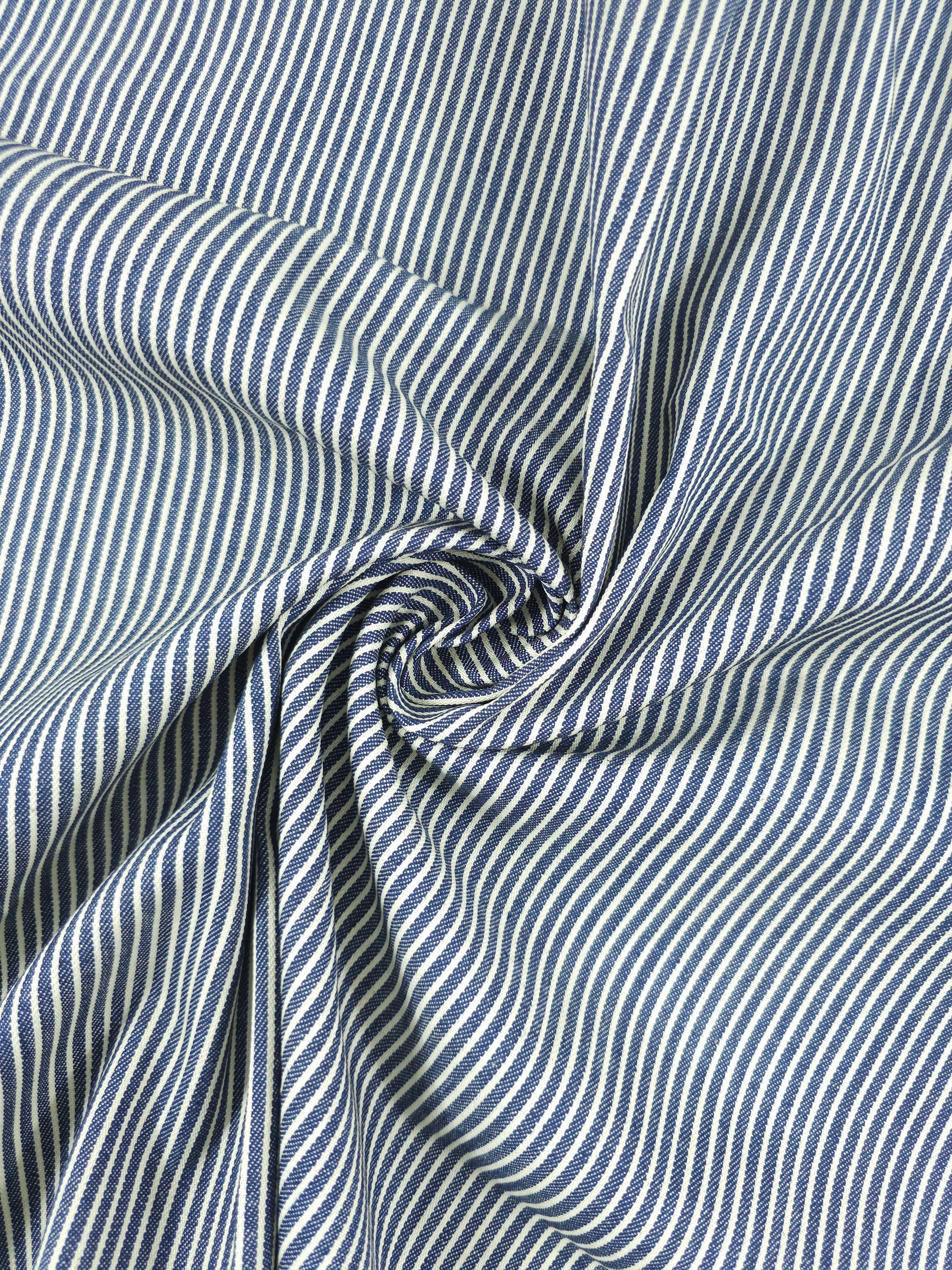 Blue/Ivory Stripe Denim